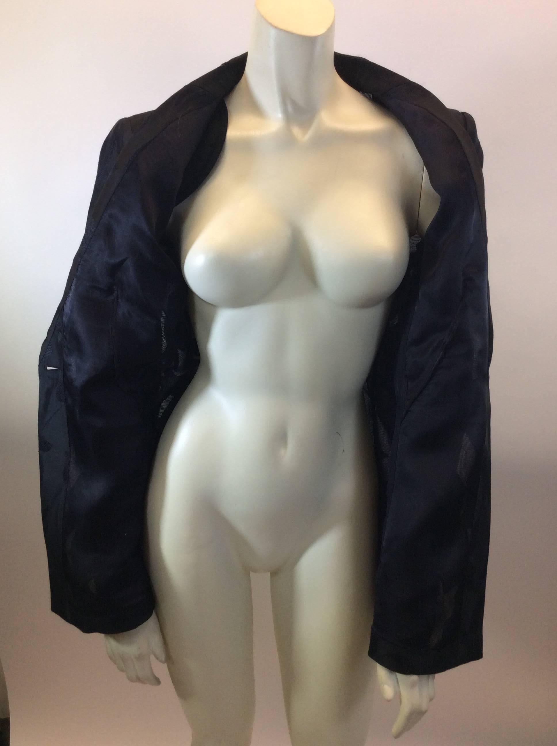 Giorgio Armani Black Detailed Jacket For Sale 1