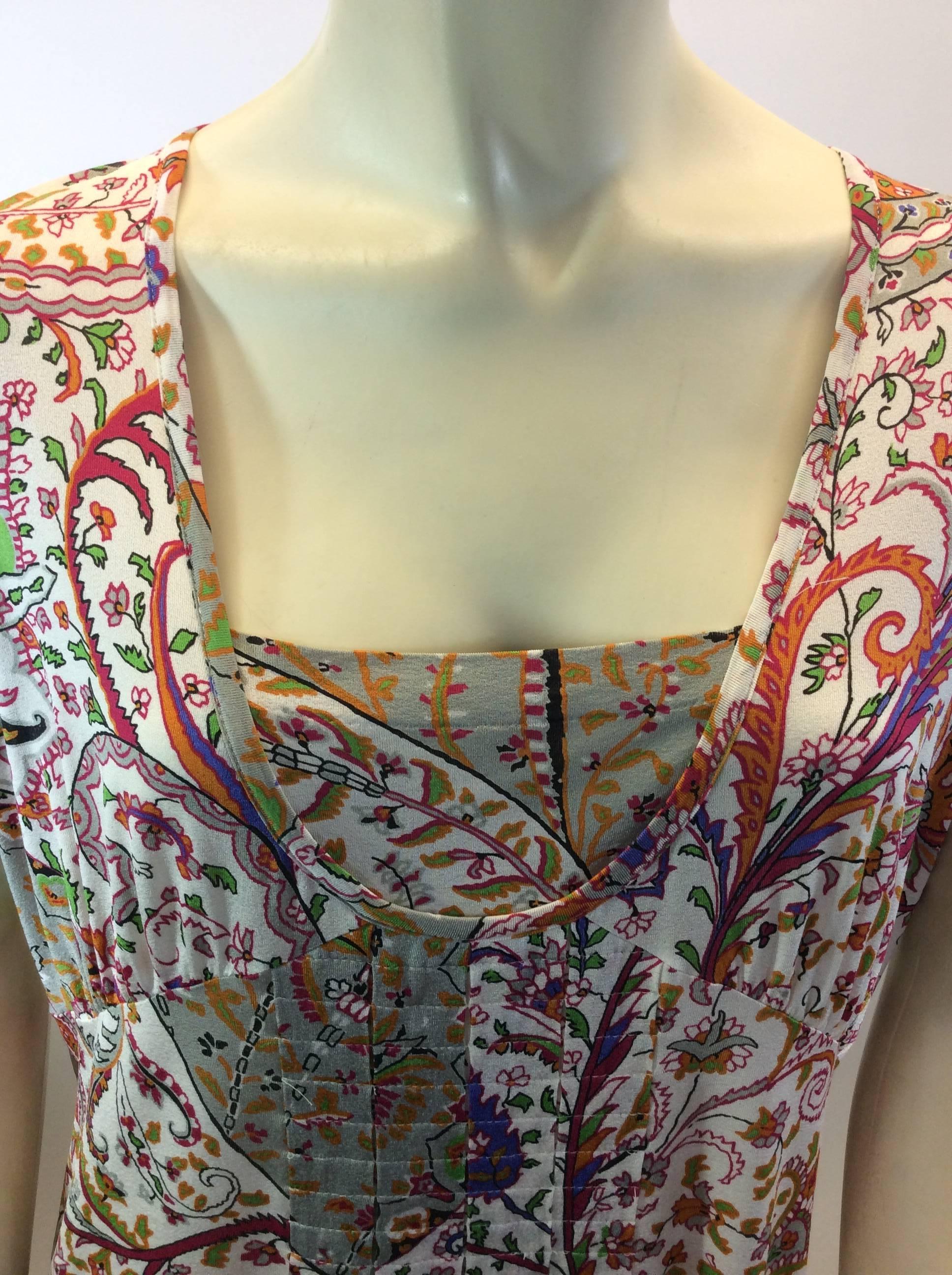 Women's Etro Floral Print Pleated Blouse For Sale
