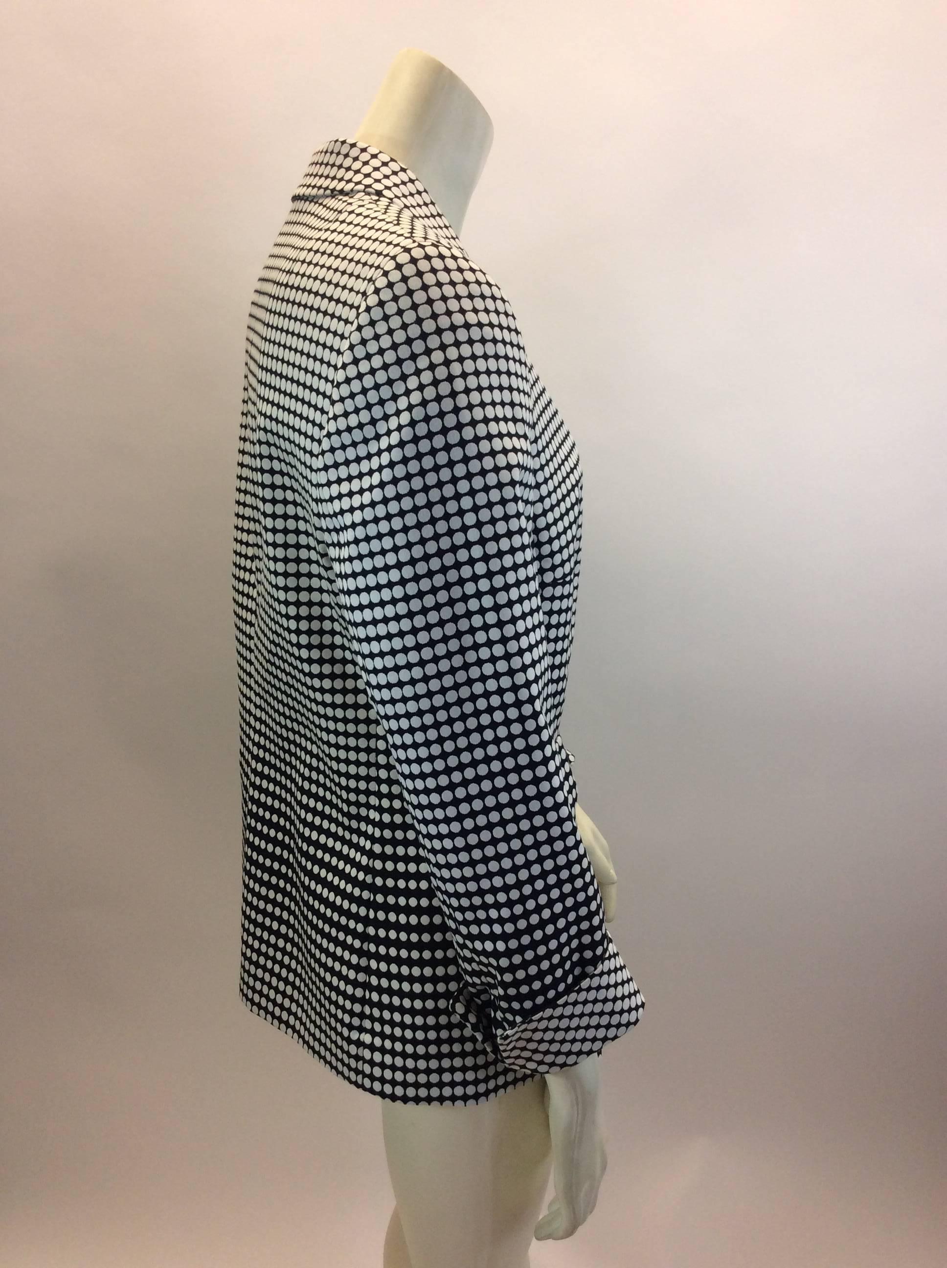 Women's Akris Black and White Polka Dot Jacket For Sale