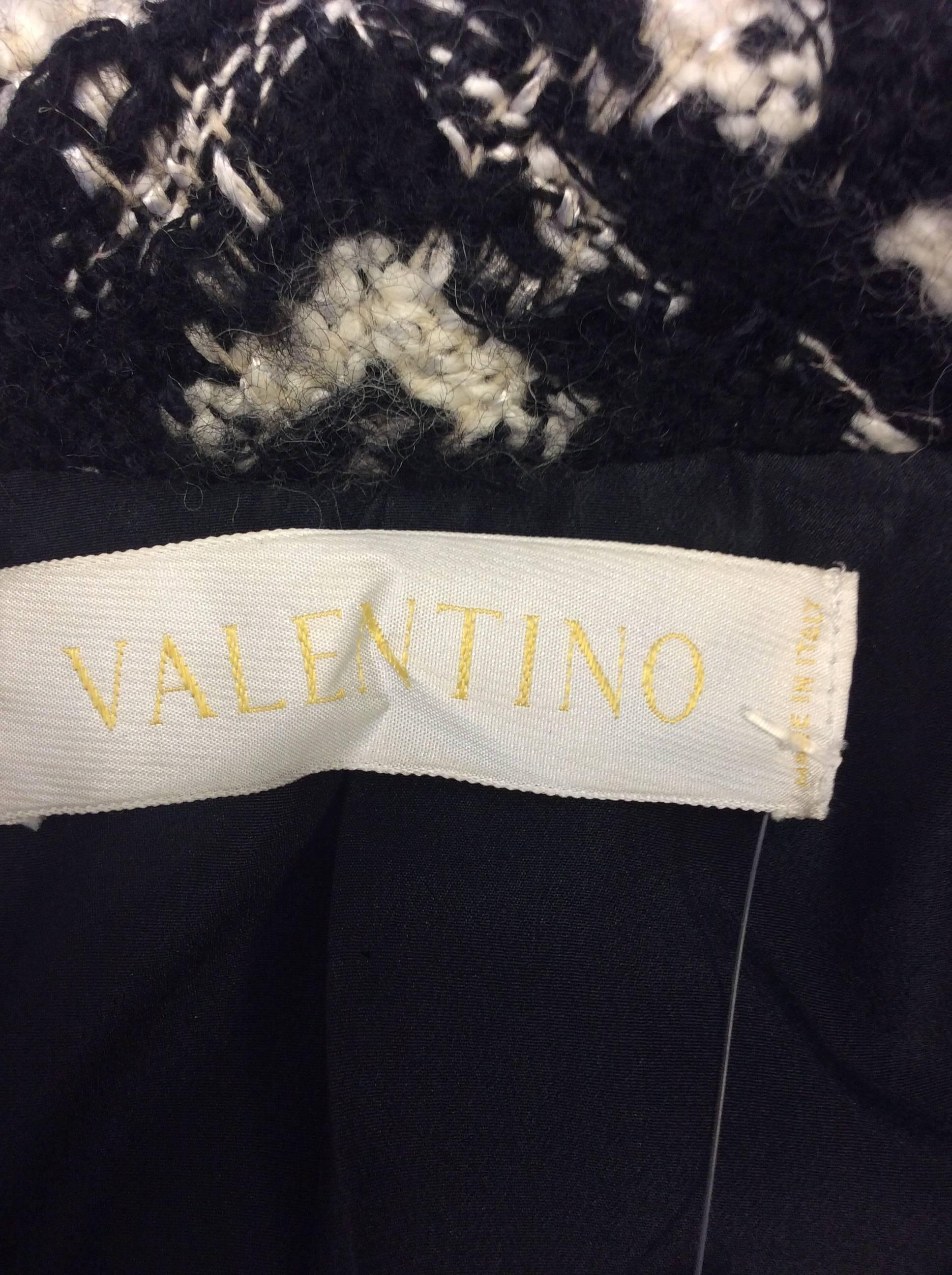 Valentino Black and White Wool Jacket For Sale 4