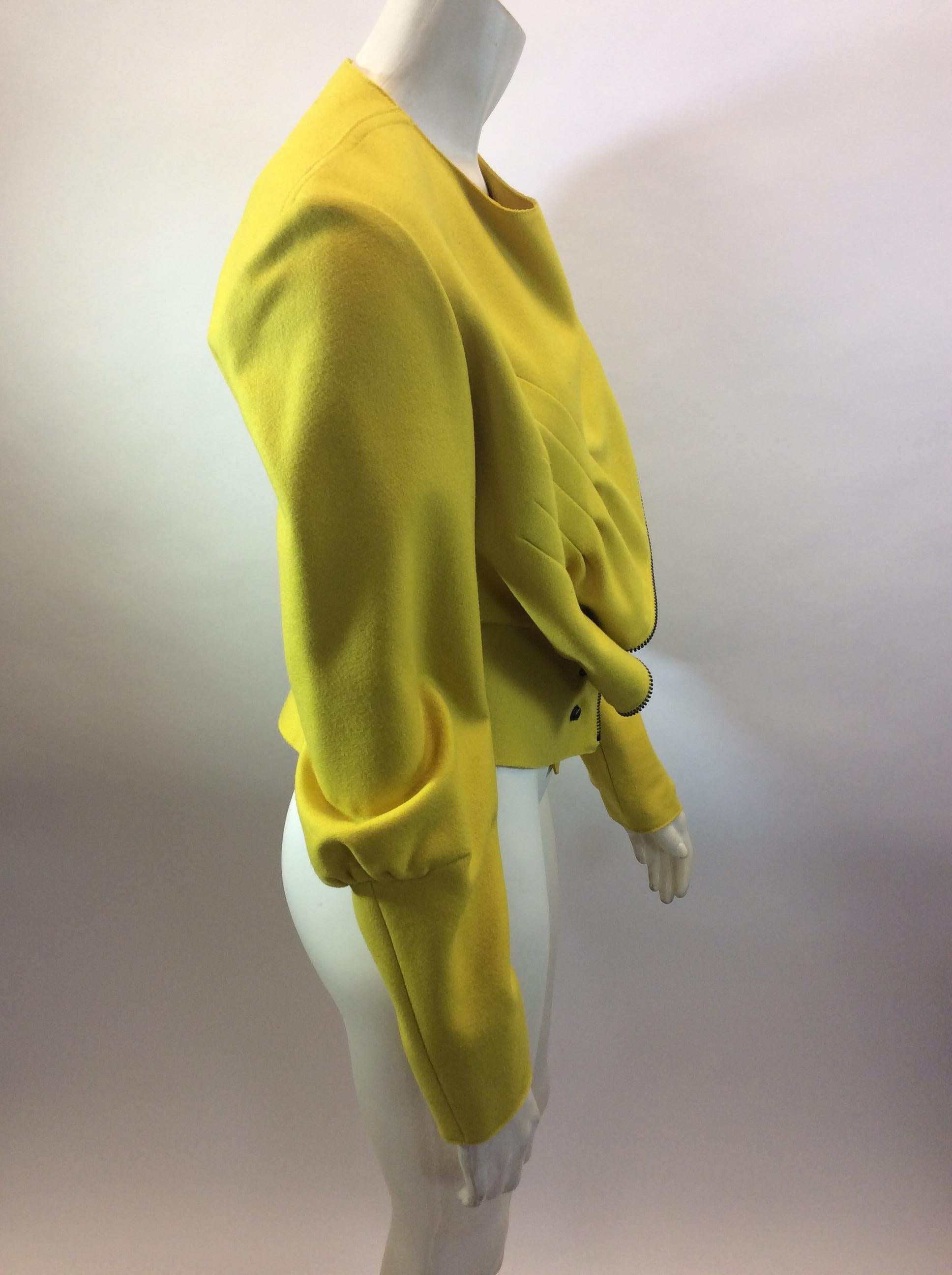 Women's Yves Saint Laurent Yellow Wool Jacket  For Sale