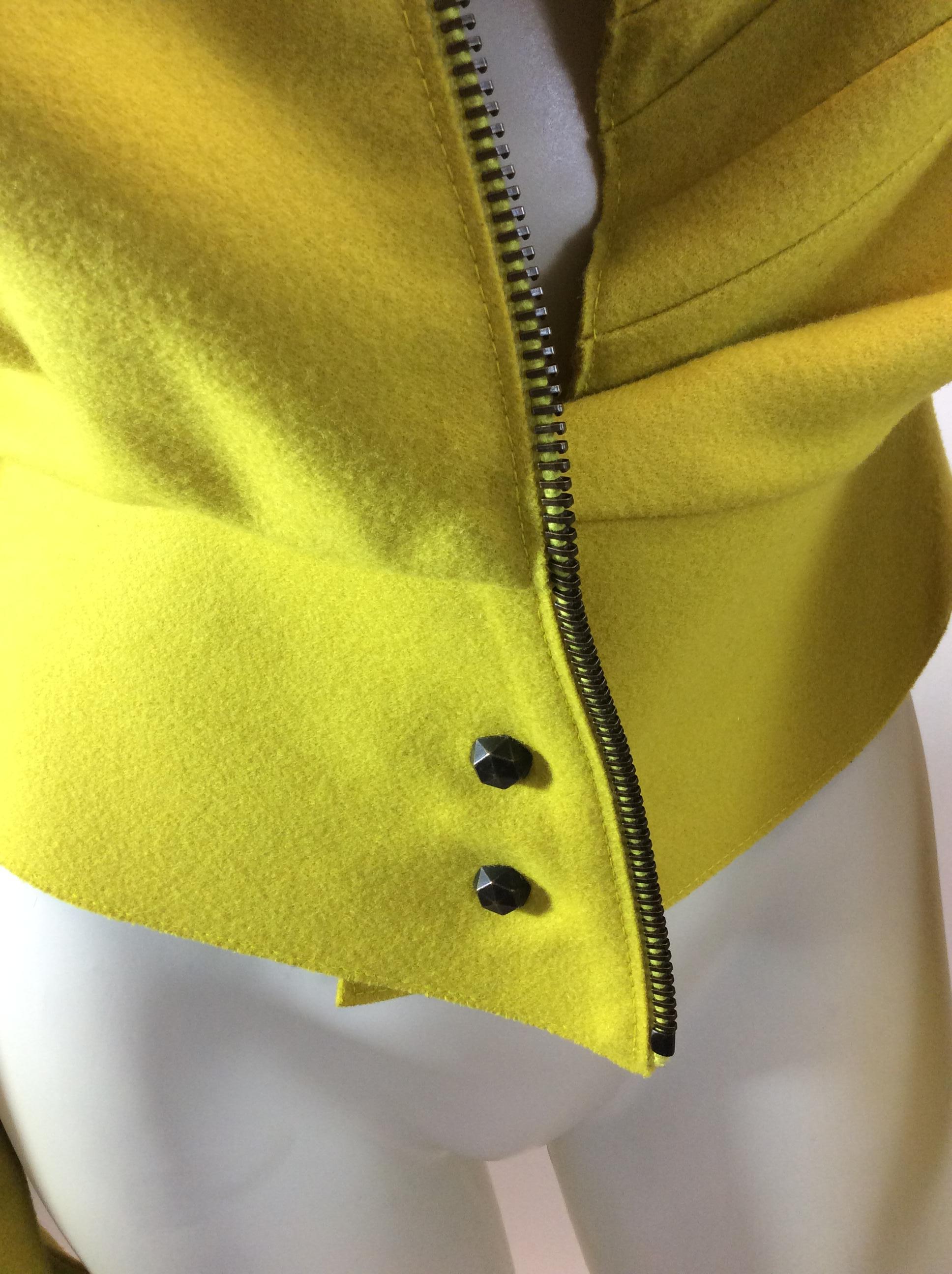 Yves Saint Laurent Yellow Wool Jacket  For Sale 2