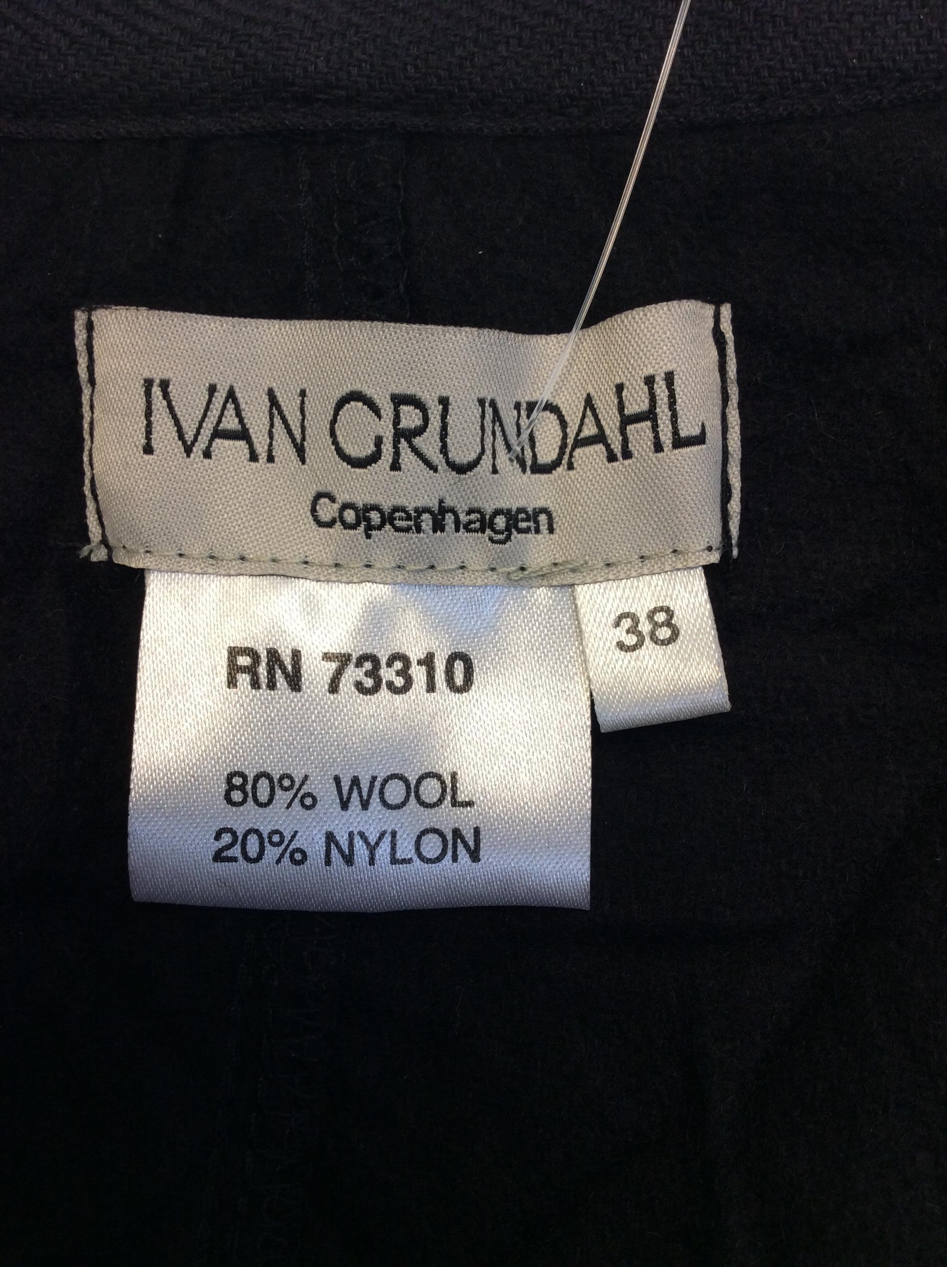 Ivan Grundahl Black with White Trim Wool Jacket For Sale 3