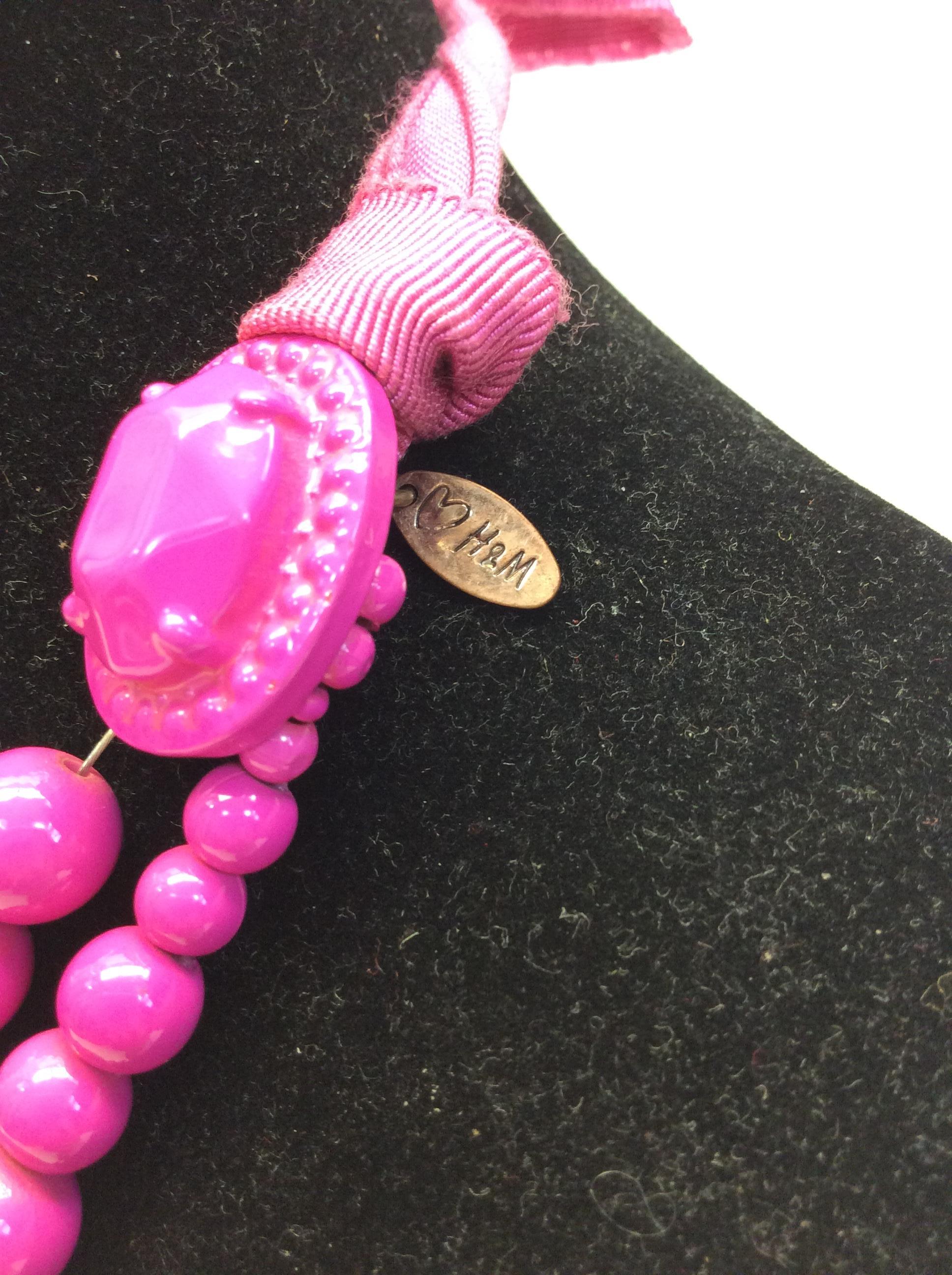 Lanvin Pink Chandelier Beaded Necklace For Sale 2
