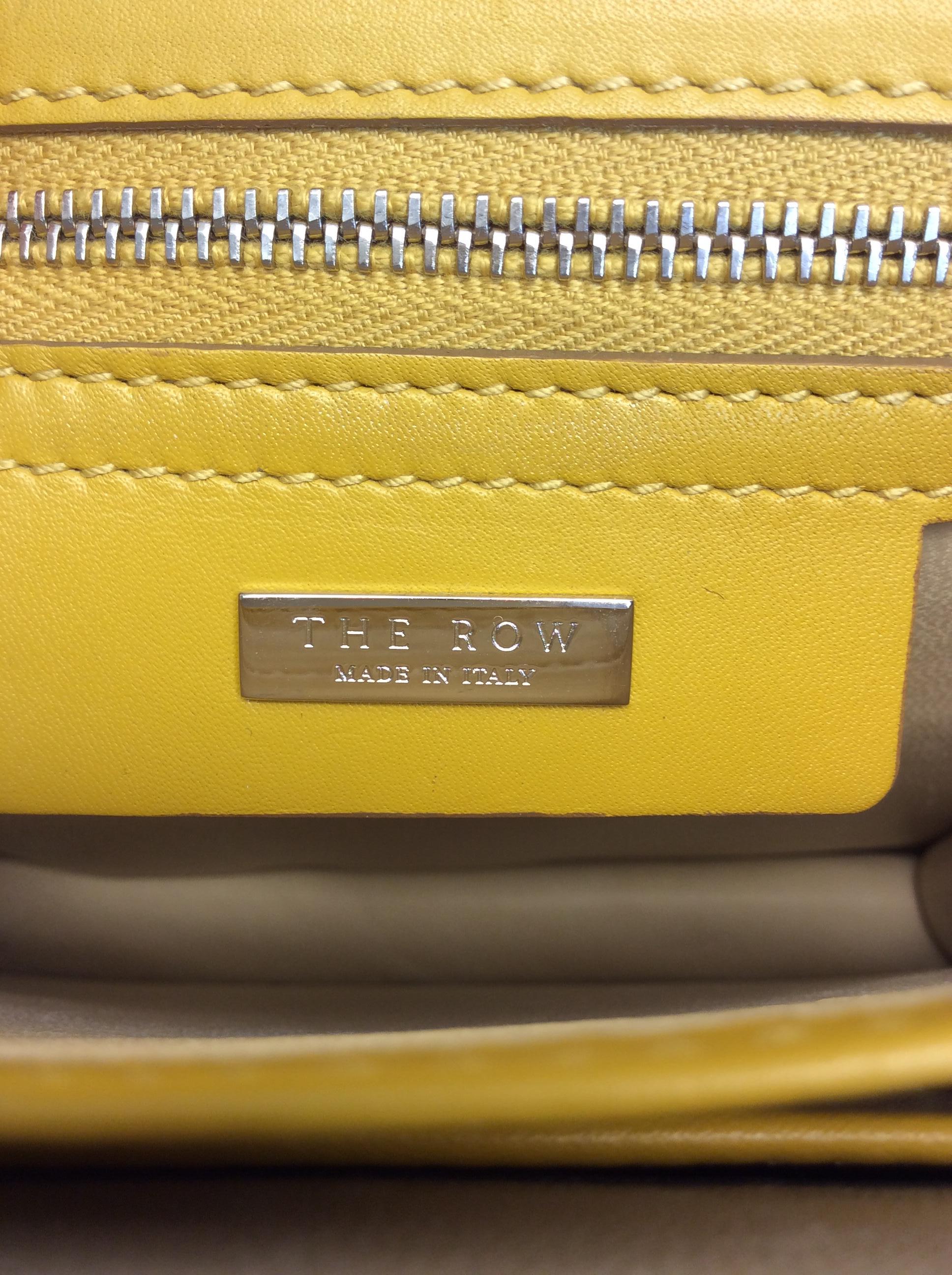 The Row Yellow Leather Sidekick Bag For Sale 1