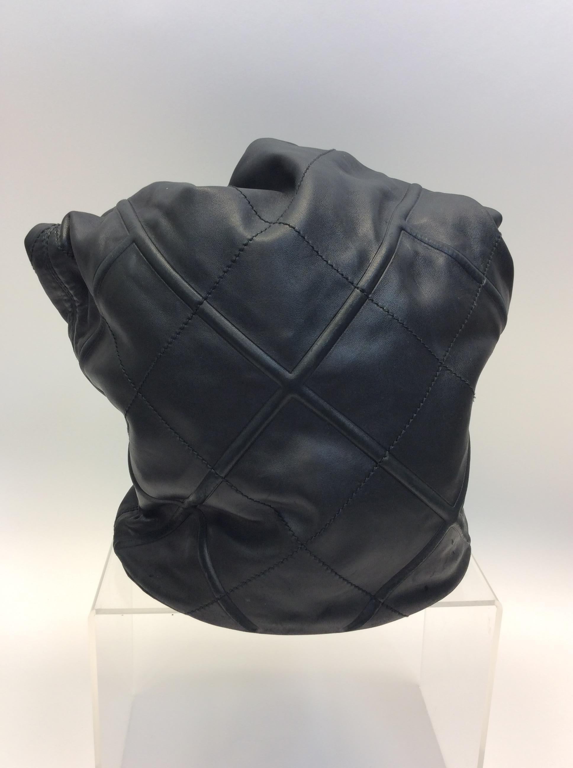 Salvatore Ferragamo Black Leather Bucket Bag In Excellent Condition For Sale In Narberth, PA