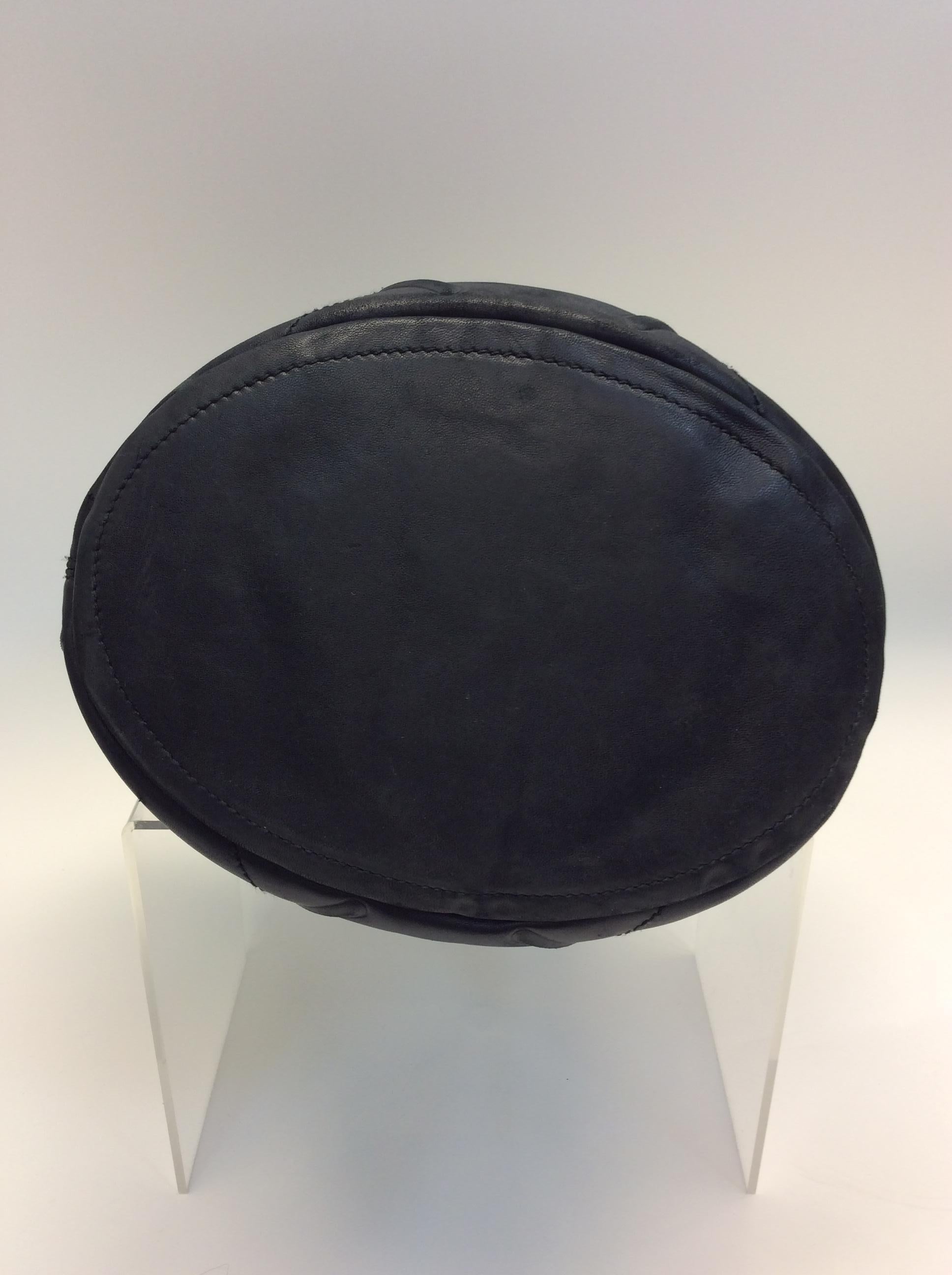 Salvatore Ferragamo Black Leather Bucket Bag For Sale 1