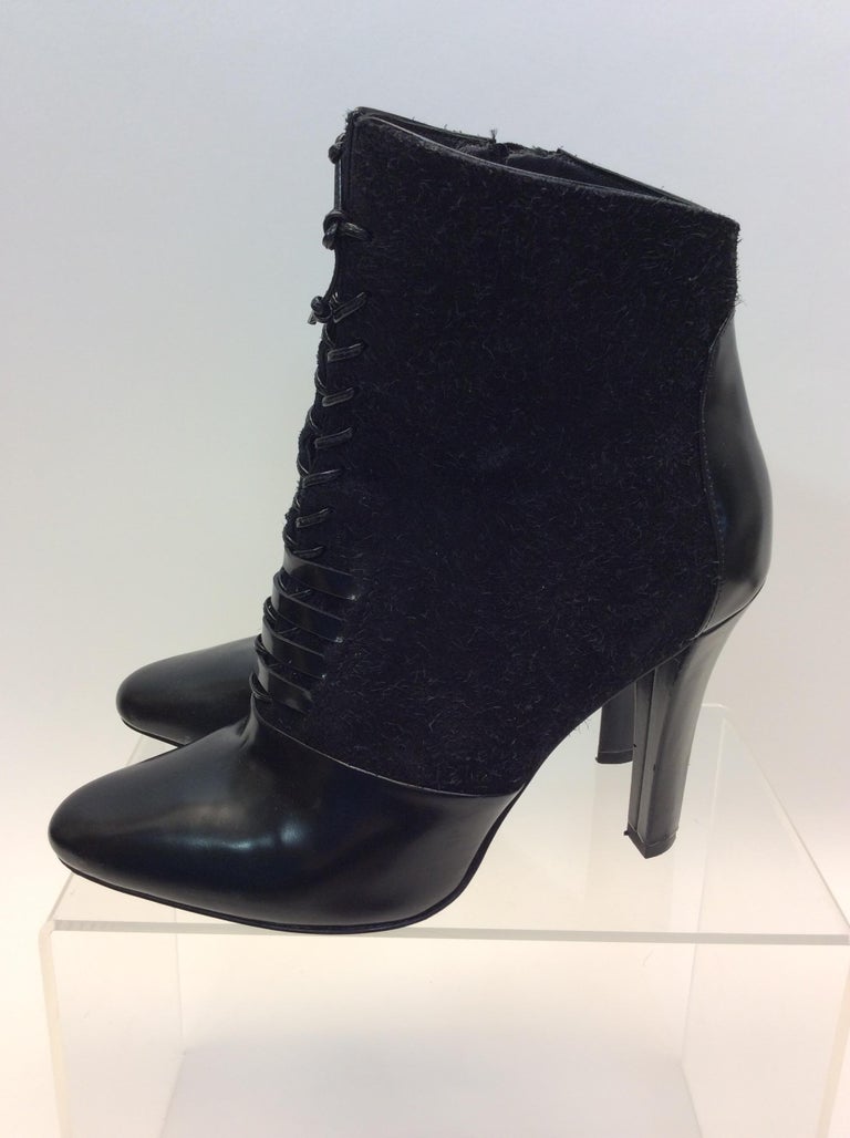Phillip Lim Black Leather Lace Up Bootie For Sale at 1stdibs