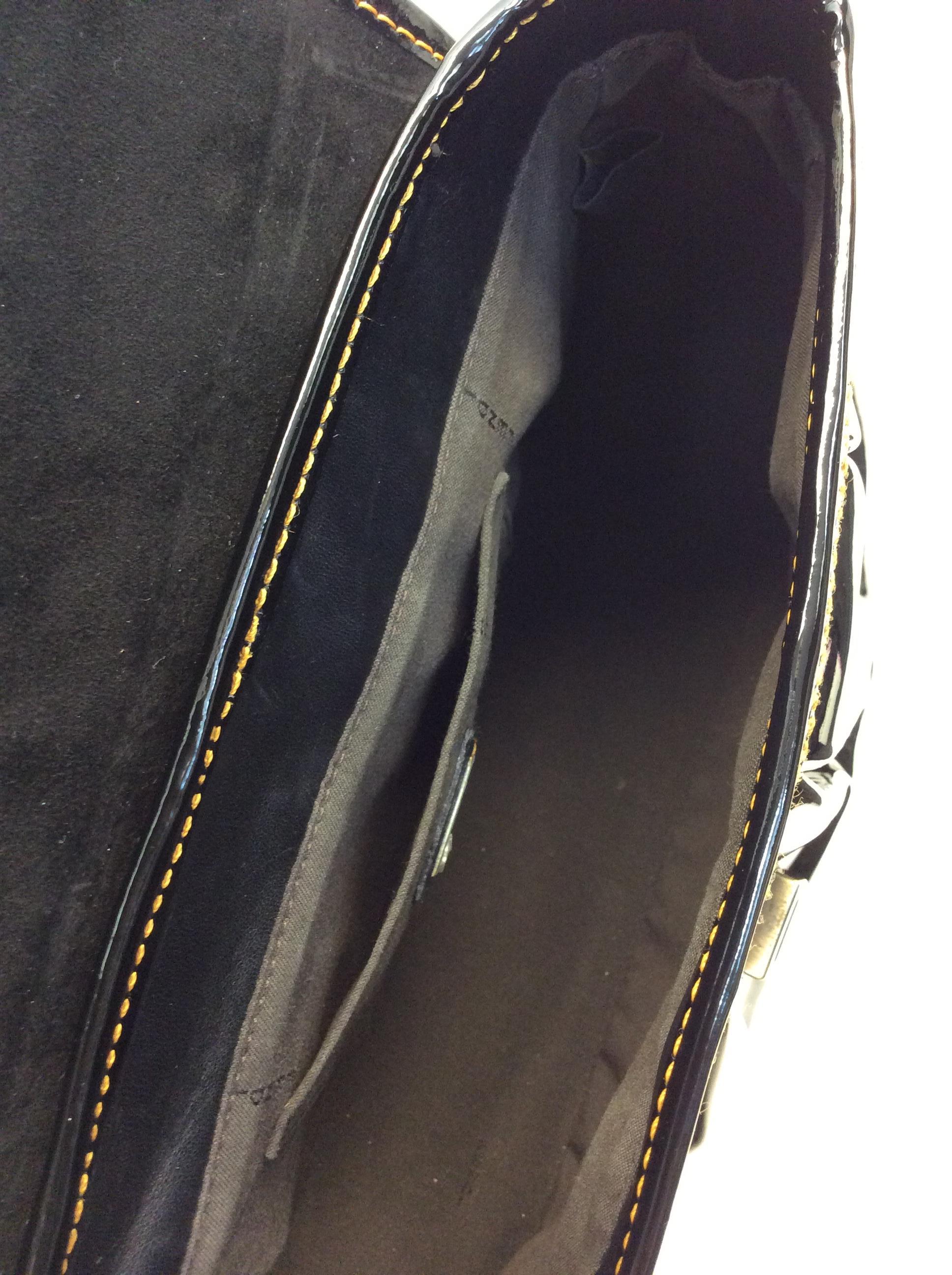 Fendi Black Patent Leather Handbag In Excellent Condition In Narberth, PA