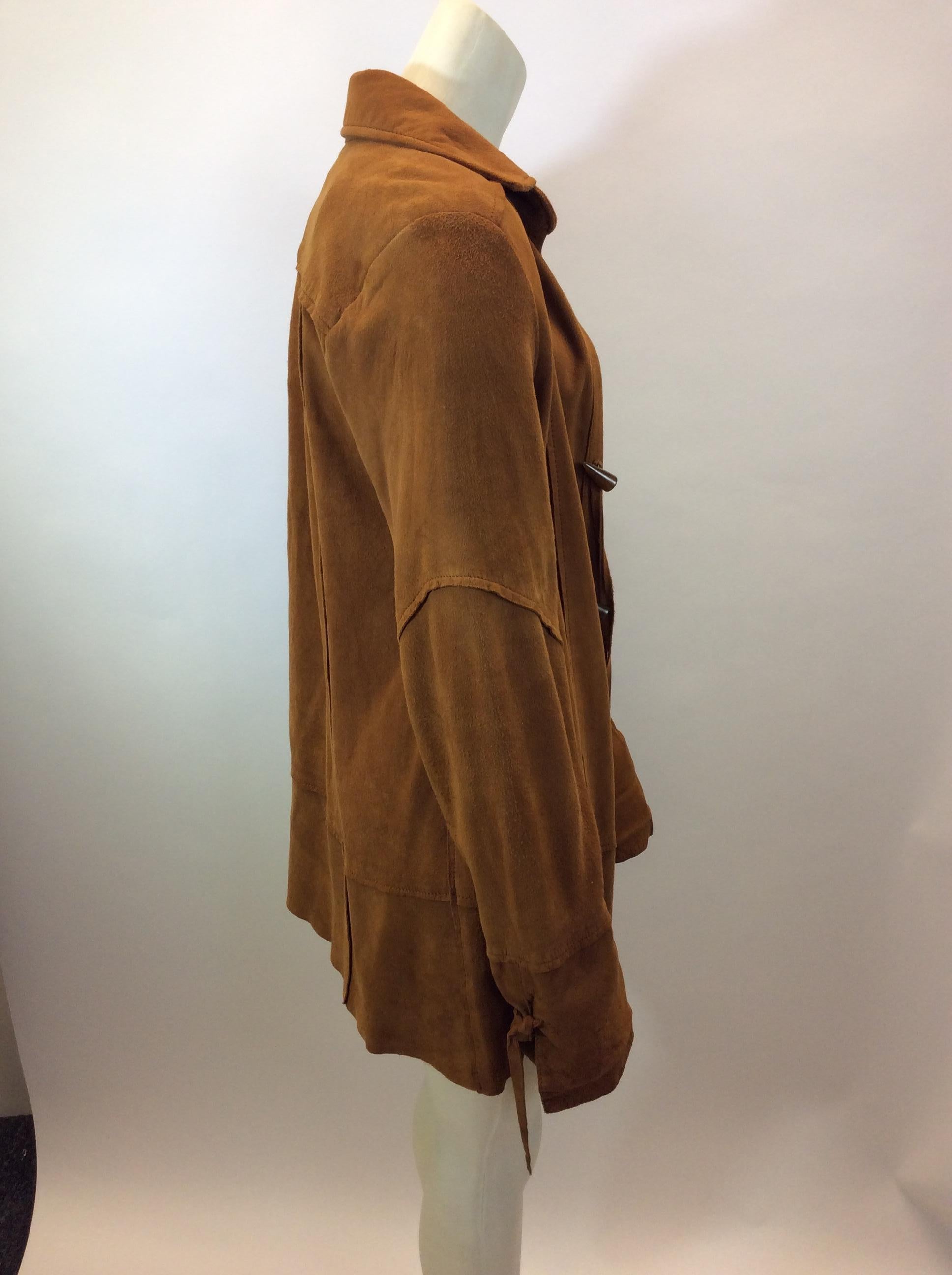 Elizabeth & James Rust Suede Jacket In Good Condition For Sale In Narberth, PA