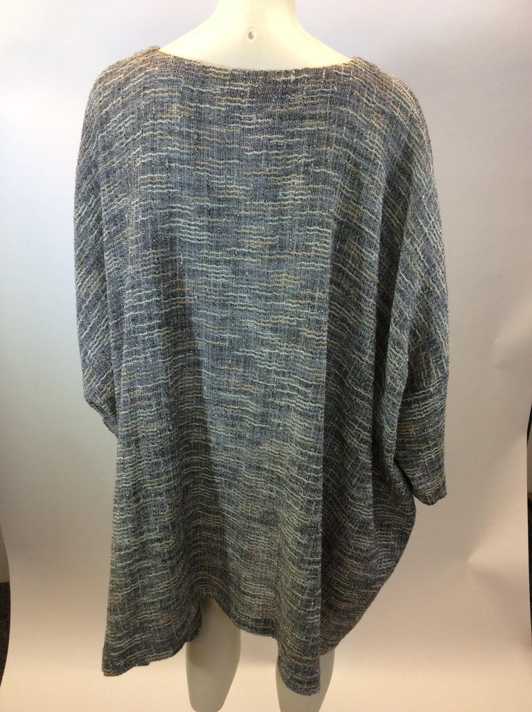 Eskandar Tweed Multi-Color Poncho For Sale at 1stDibs