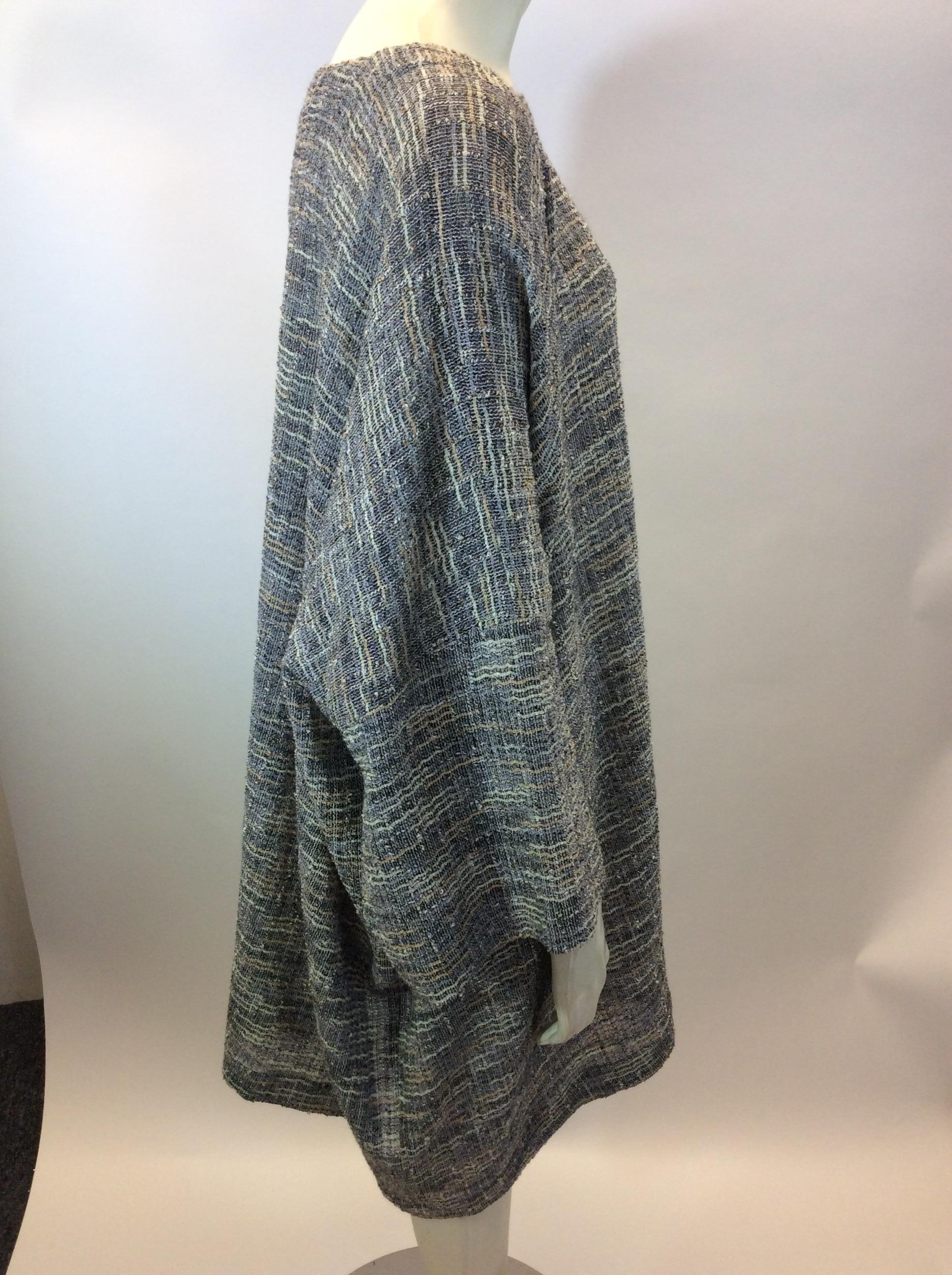 Eskandar Tweed Multi-Color Poncho In Excellent Condition For Sale In Narberth, PA