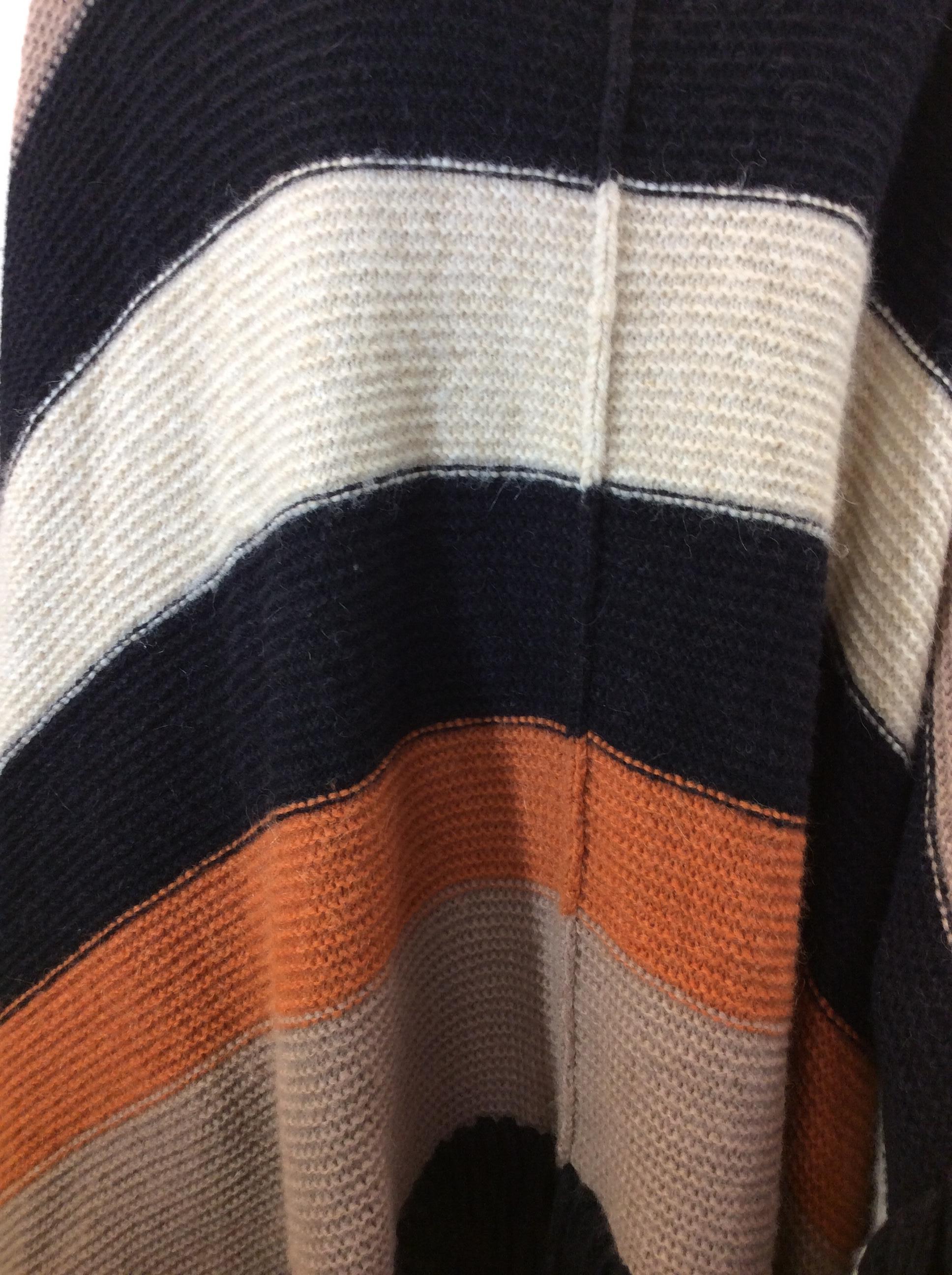 Sonia Rykiel Stripe Wool Cape For Sale 1