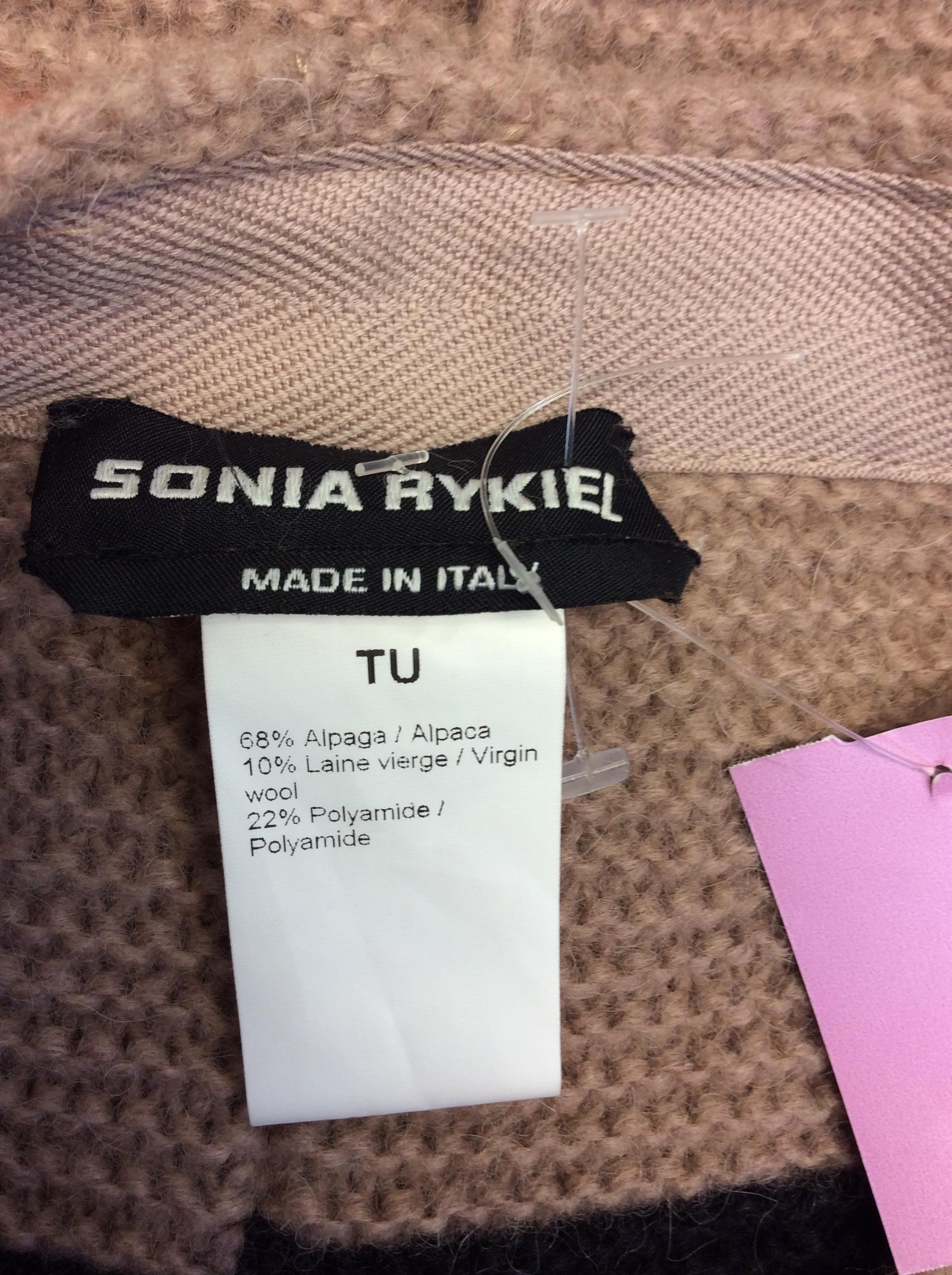 Sonia Rykiel Stripe Wool Cape For Sale 3