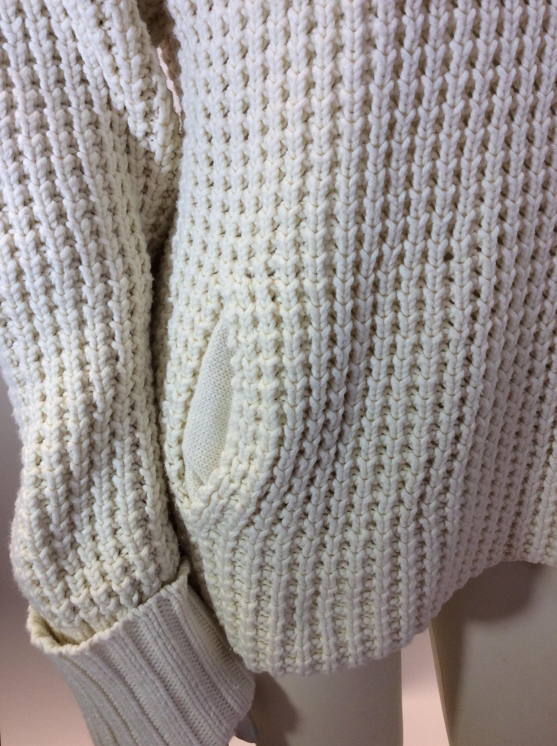 Gray Lauren Hansen Off White Knit Sweater For Sale