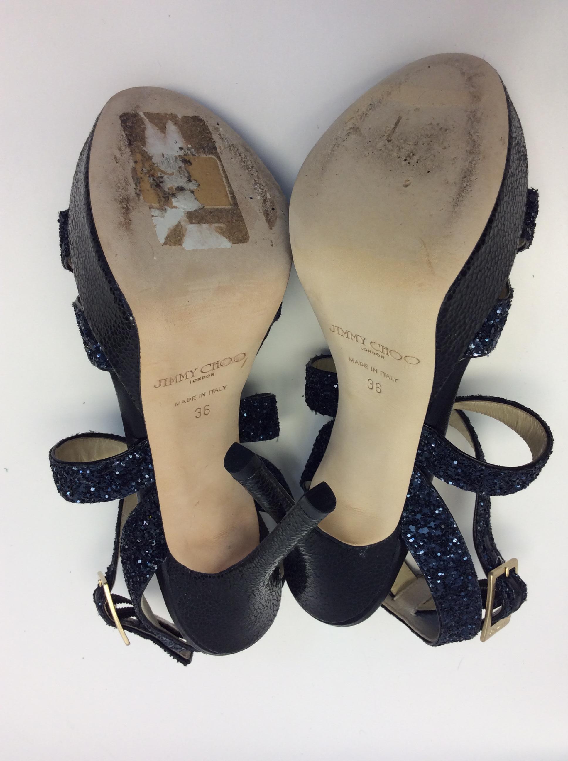 Jimmy Choo Blue Beaded Strappy Sandal For Sale 3