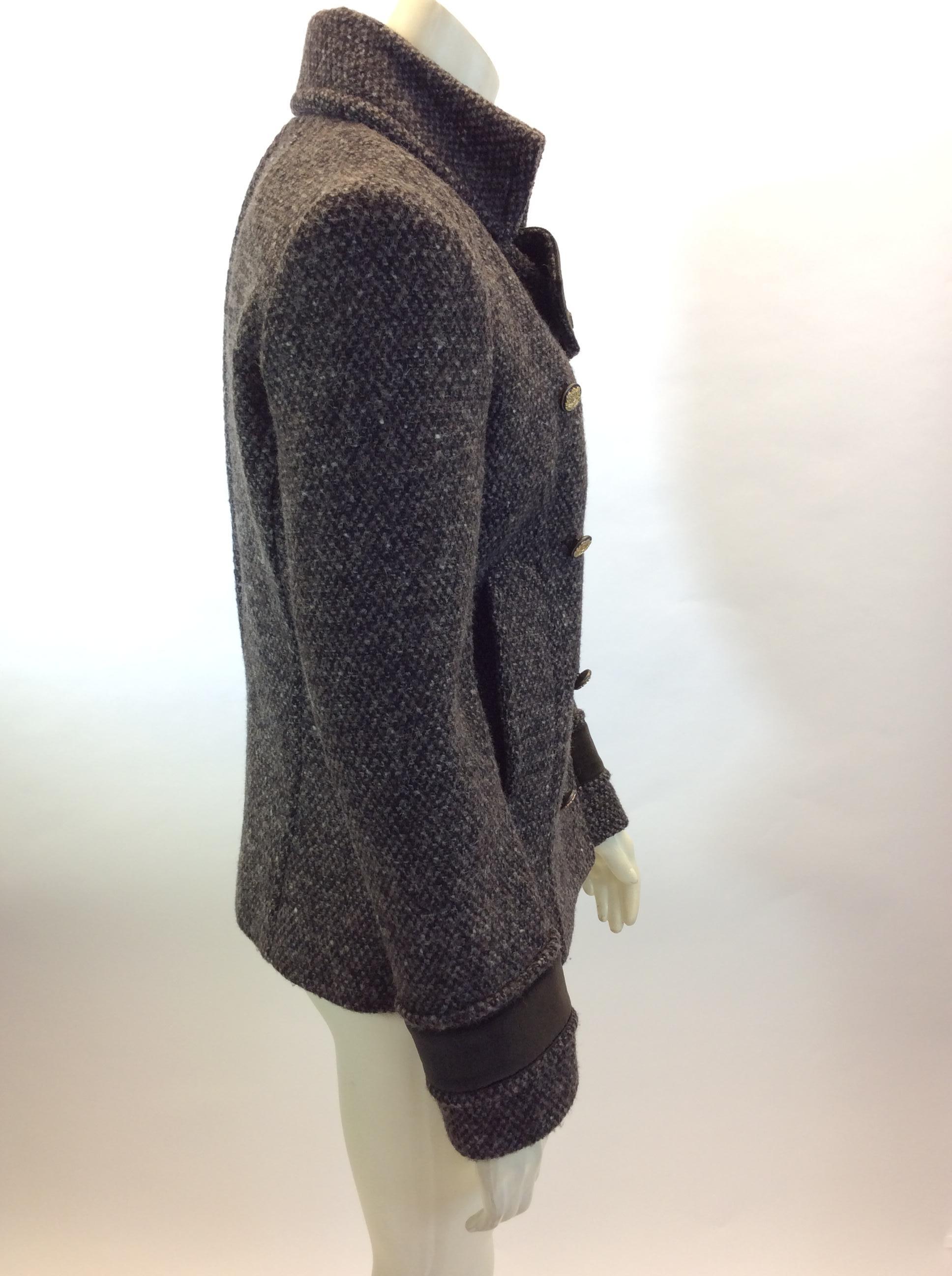 Dolce & Gabbana Grey Tweed Wool Jacket In Good Condition For Sale In Narberth, PA