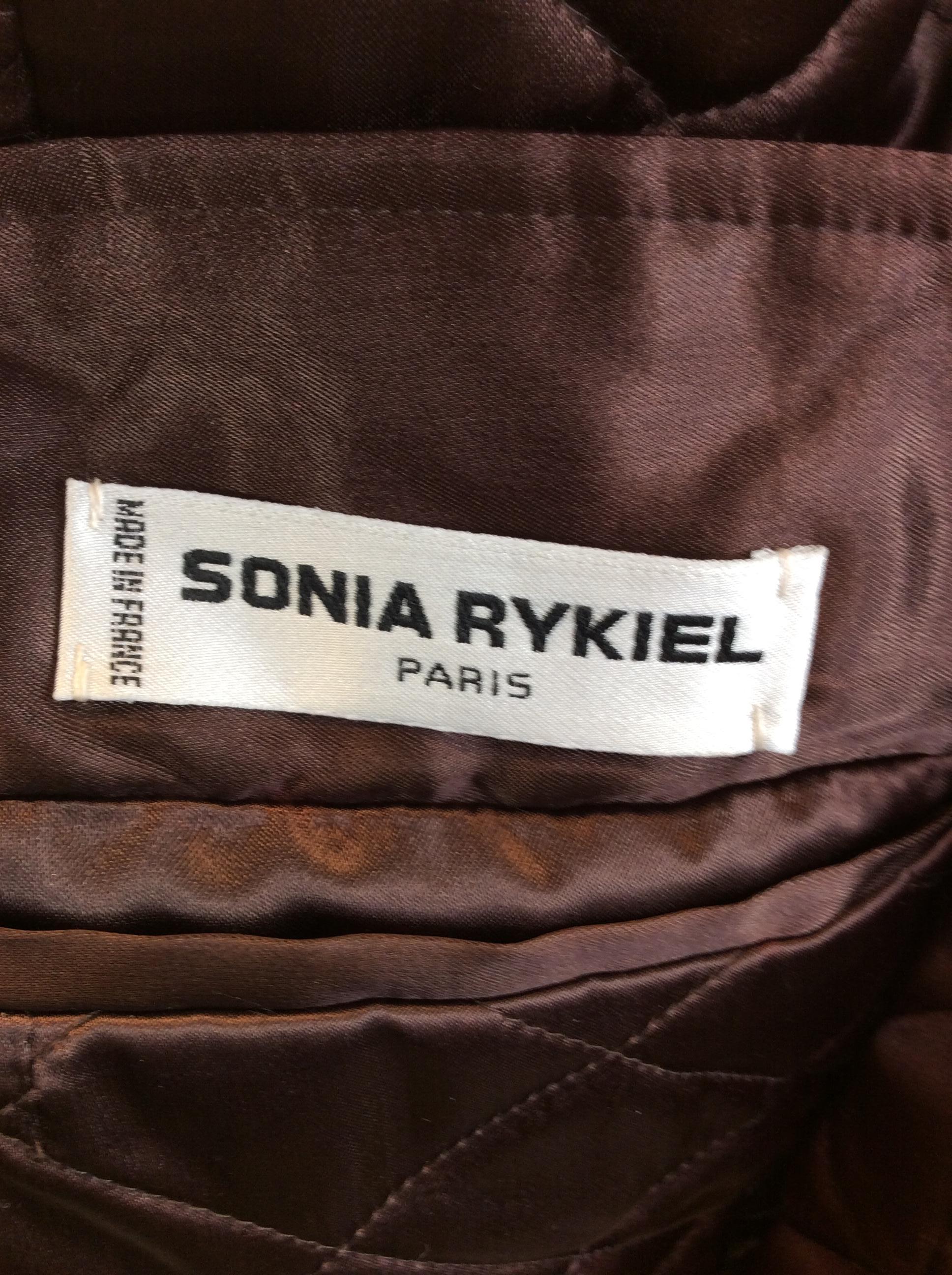 Sonia Rykiel Brown Fur Reversible Jacket For Sale 4