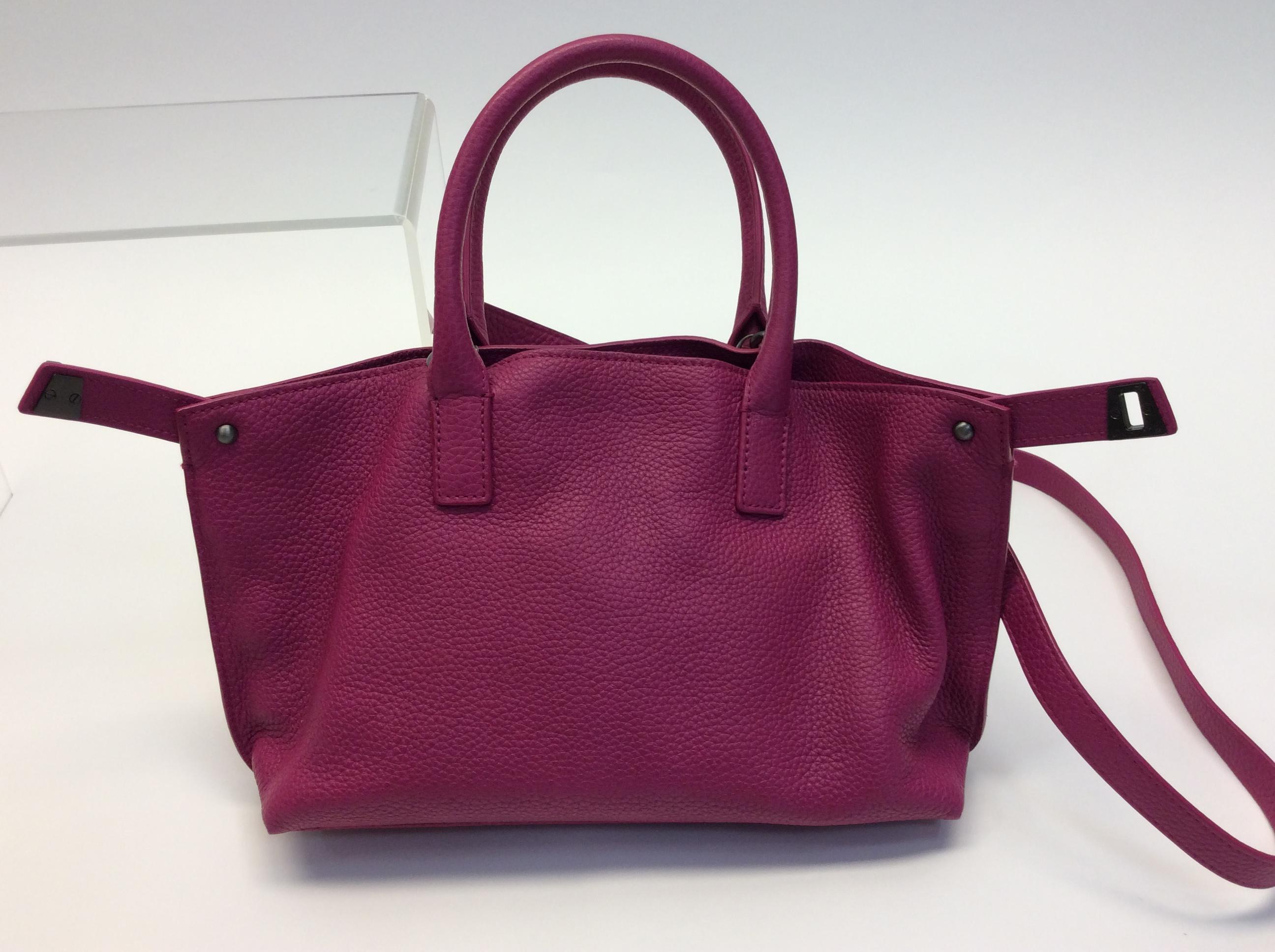 Women's Akris Fuchsia Leather Micro-Messenger Bag  For Sale