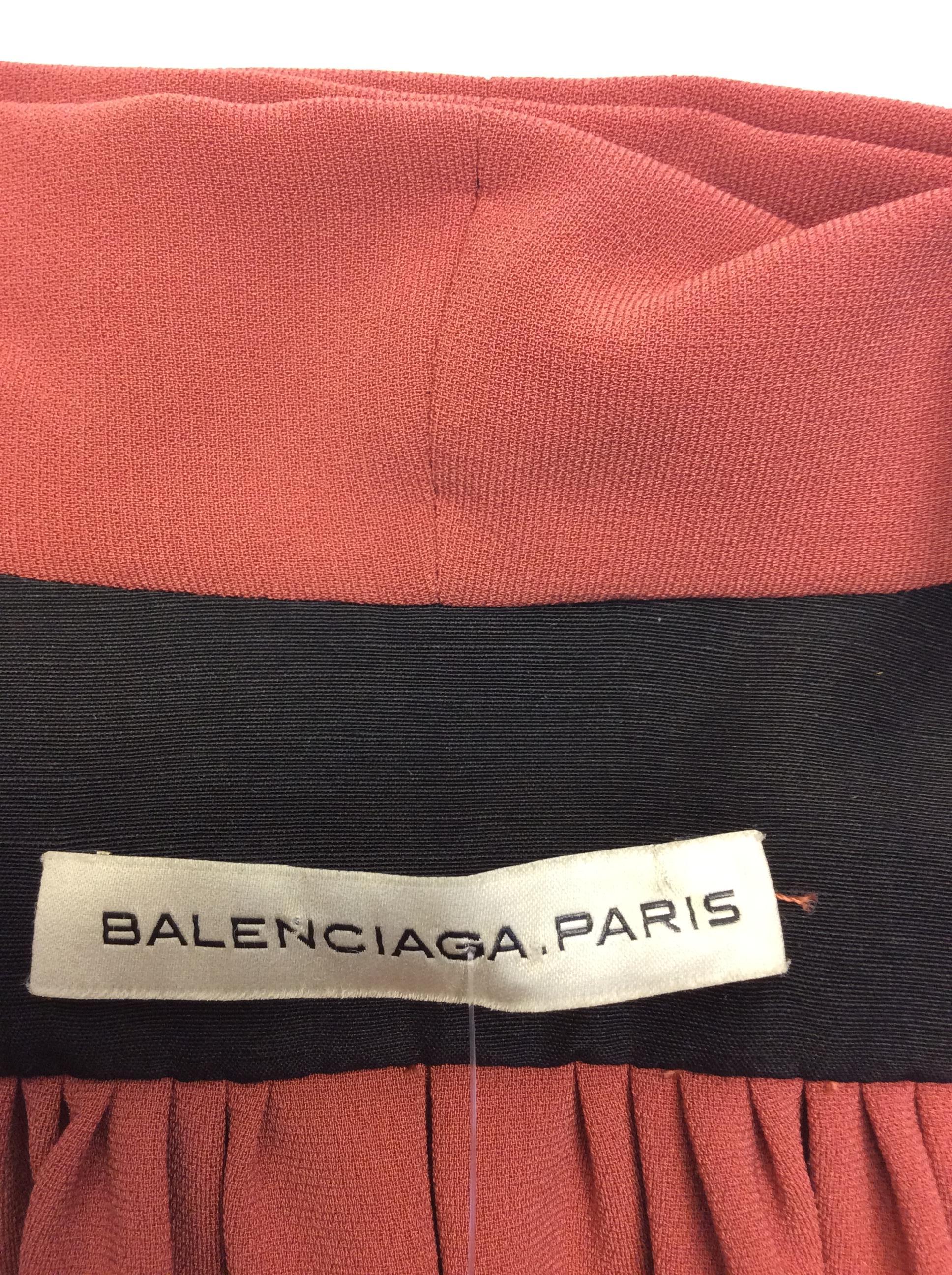 Balenciaga Pumpkin Orange and Black Dress/Coat For Sale 3