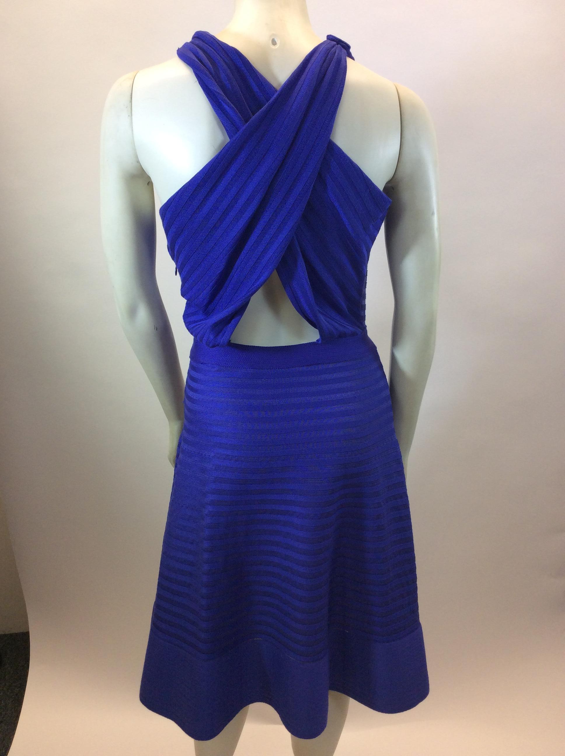 Christian Dior Purple Silk Dress In Excellent Condition For Sale In Narberth, PA