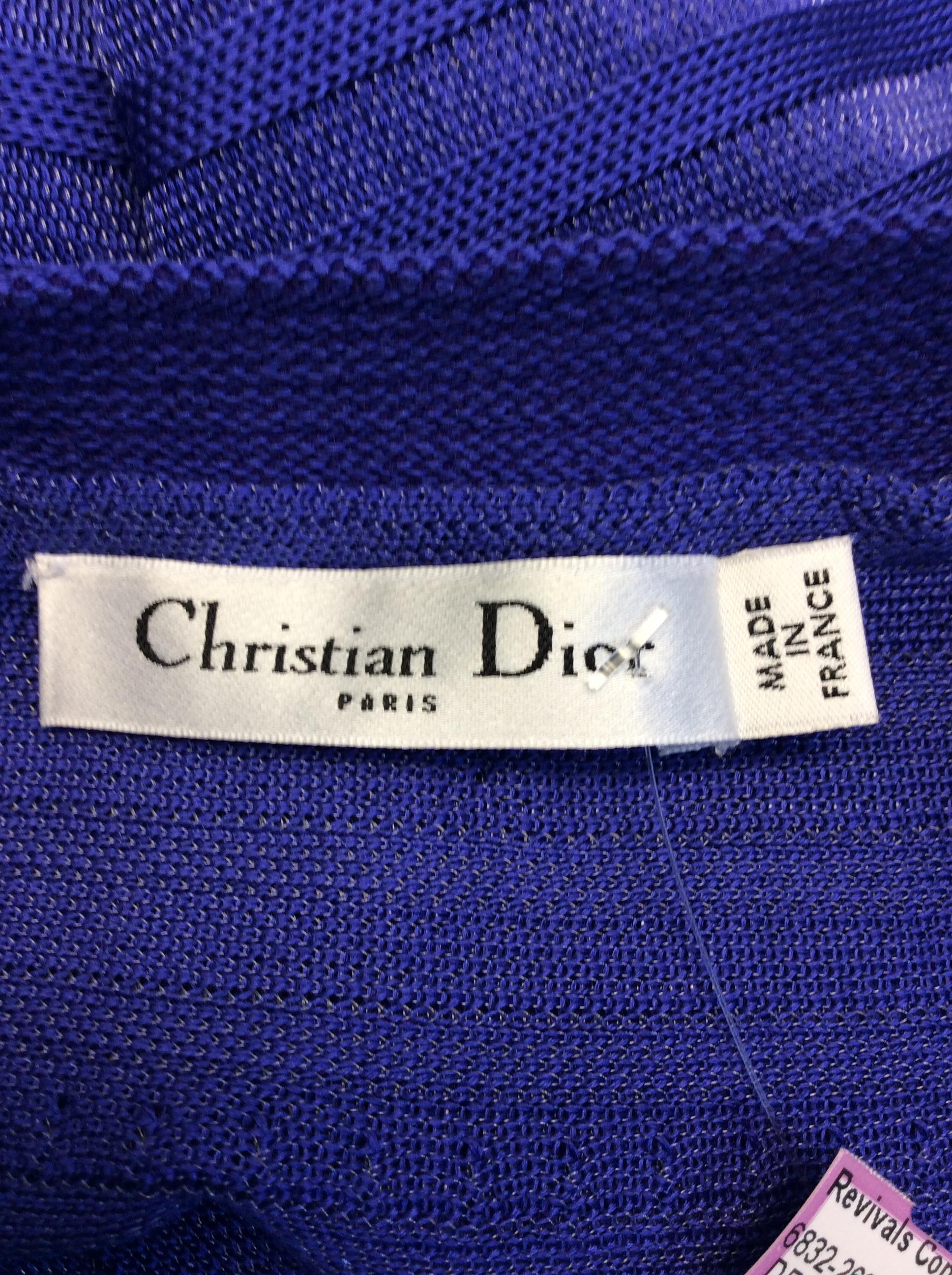 Christian Dior Purple Silk Dress For Sale 3