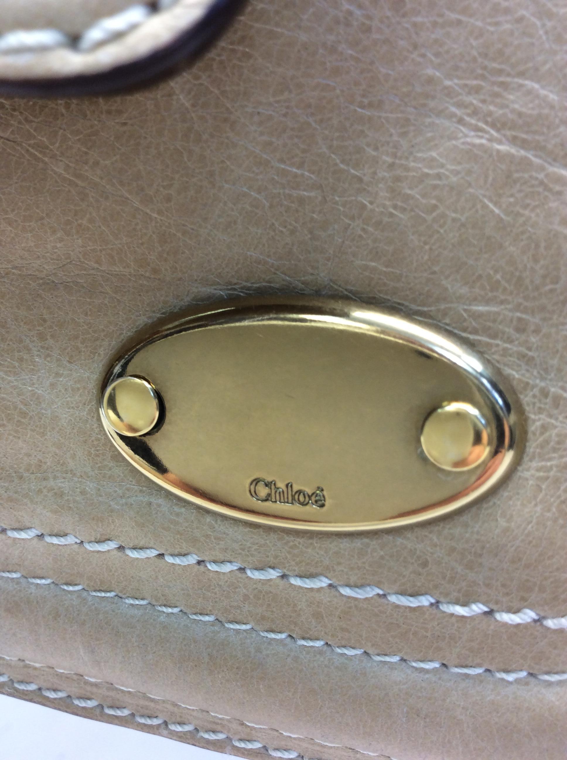 Chloe Tan Leather Handbag For Sale 1