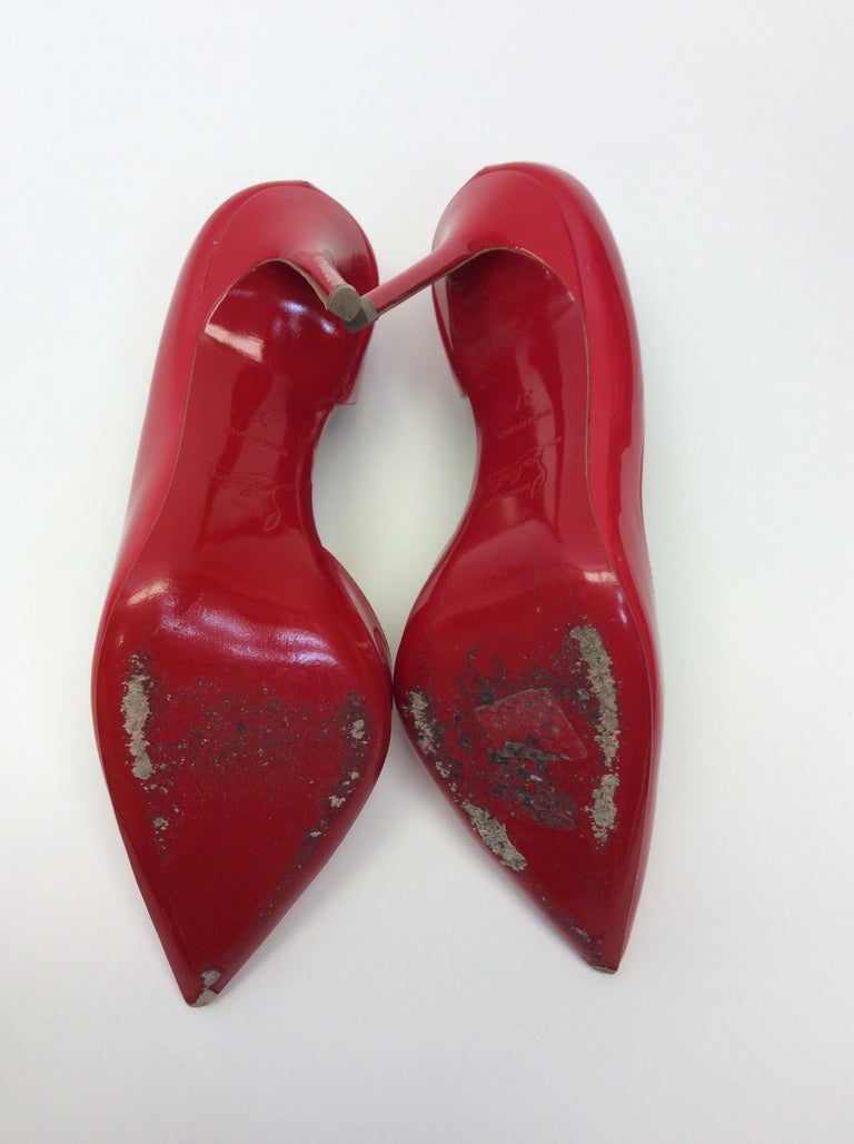 Christian Louboutin Red Patent Leather Heels For Sale at 1stDibs