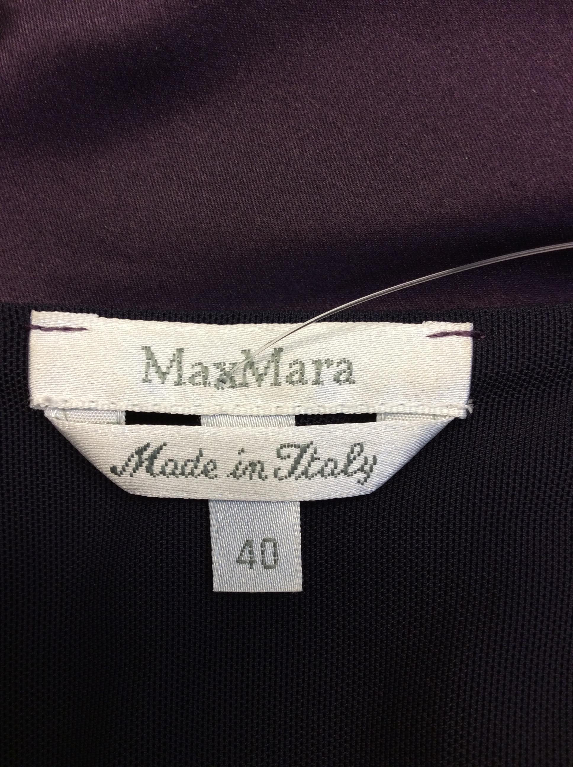 Max Mara Purple Long Sleeve Dress For Sale 2