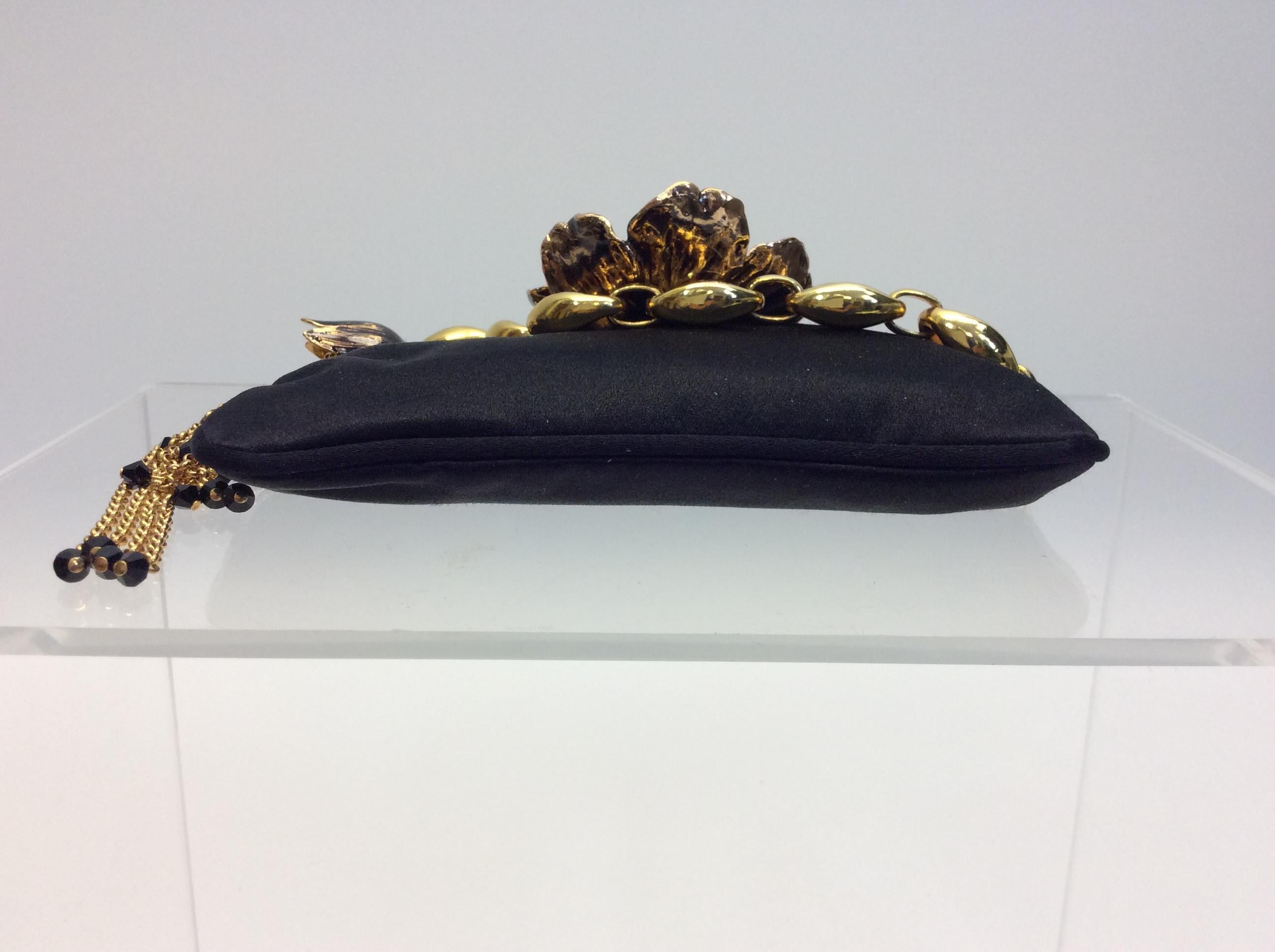 Women's Gucci Small Black Satin Bloom Handbag