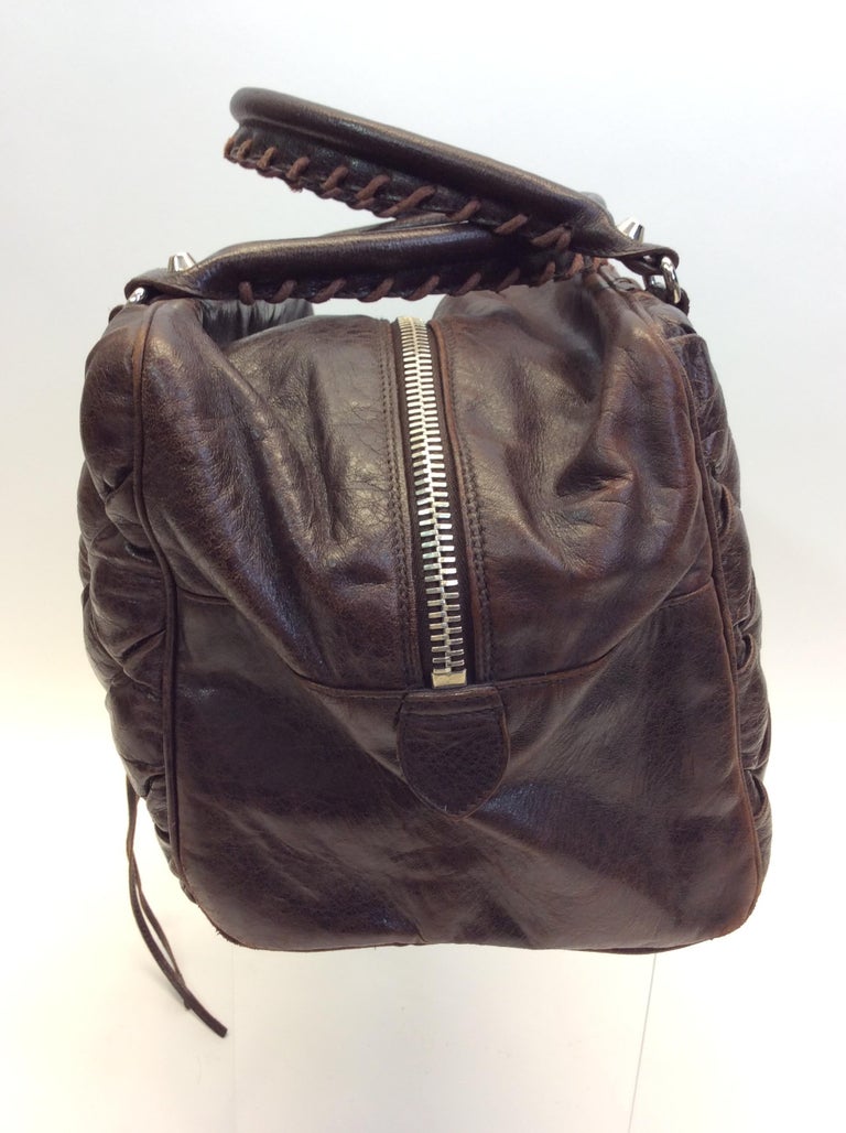 Balenciaga Brown Quilted Leather Handbag For Sale at 1stDibs