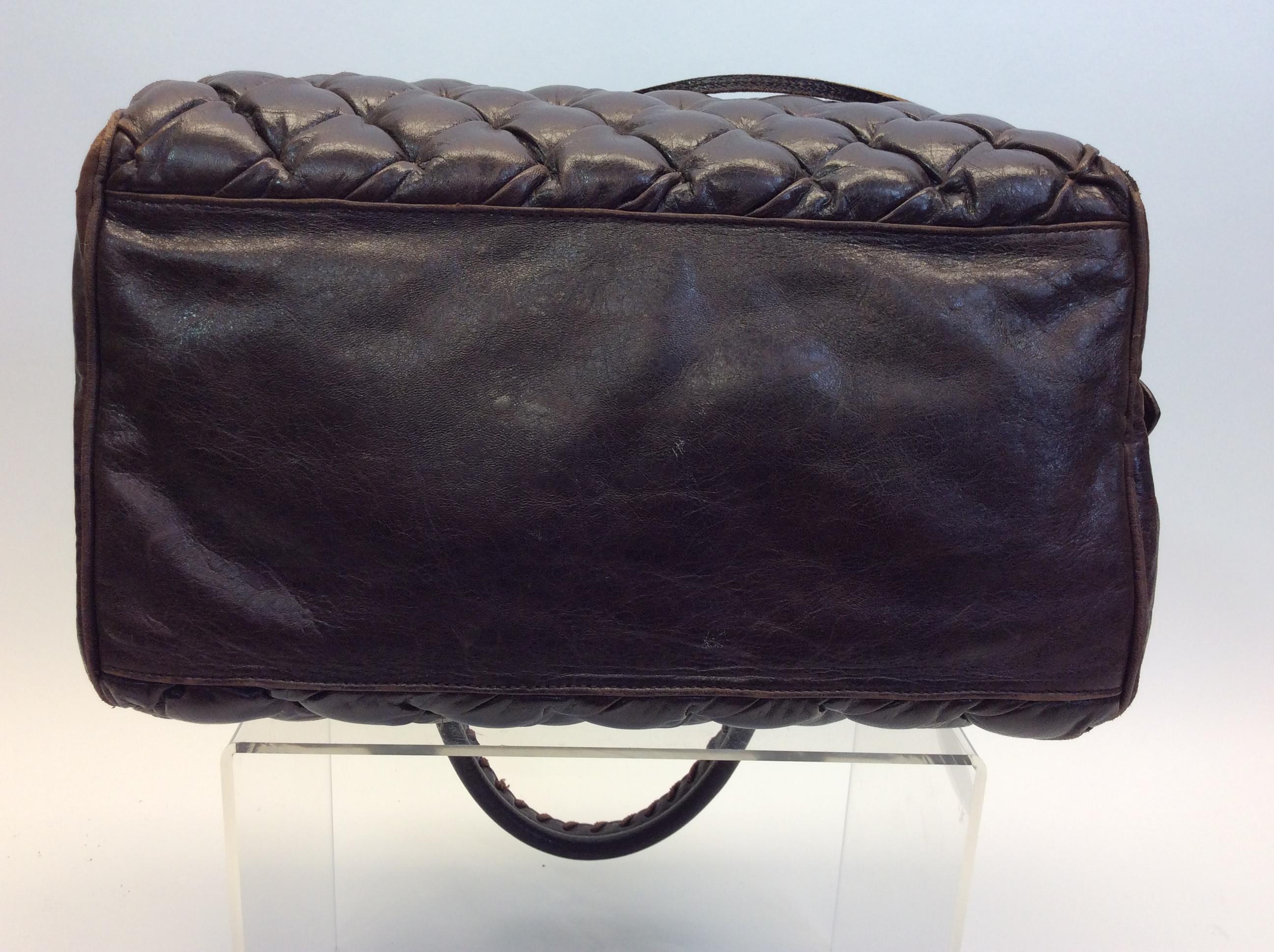 Women's Balenciaga Brown Quilted Leather Handbag For Sale