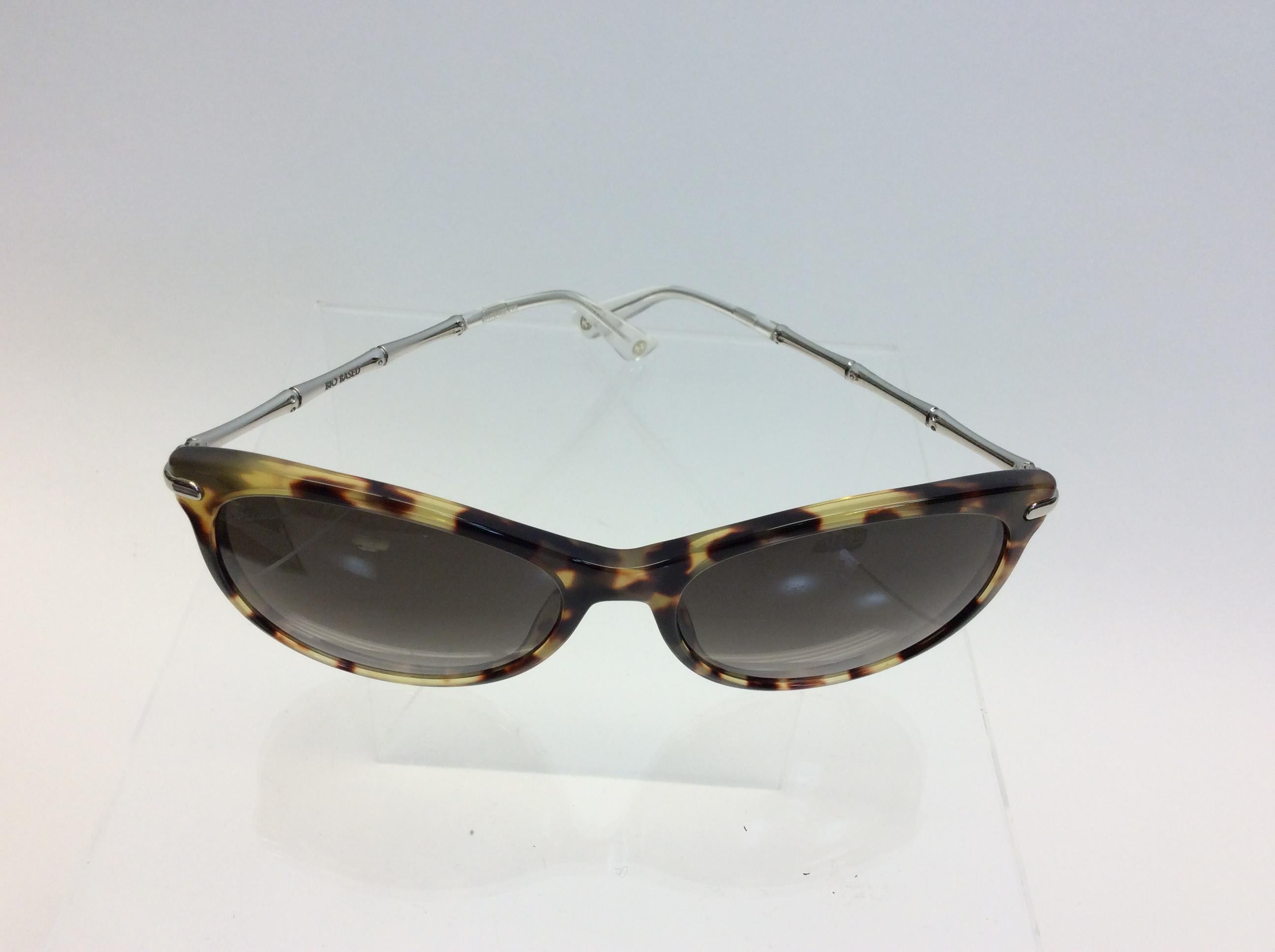 Gucci Tortoise and Silver Sunglasses For Sale 1