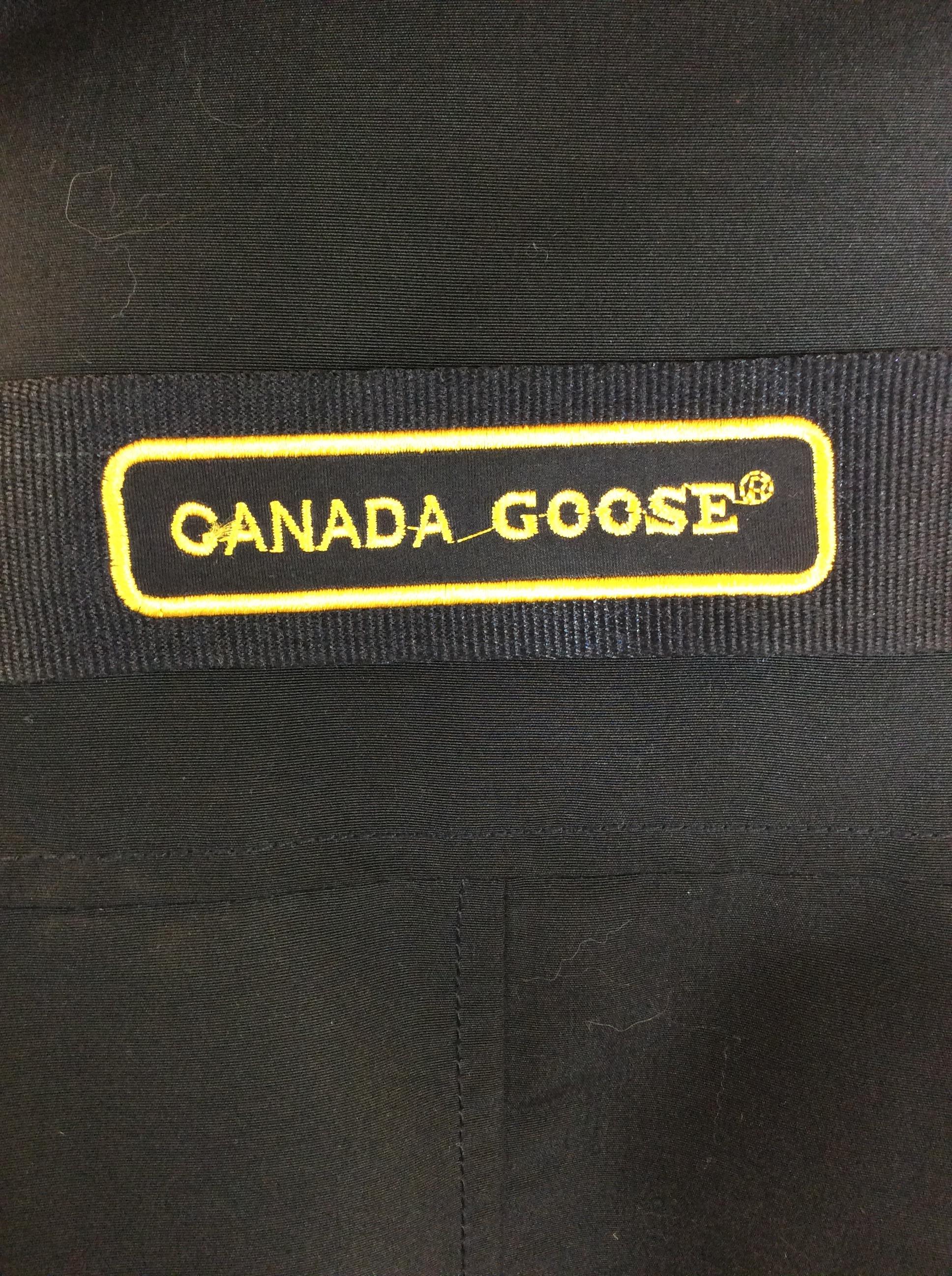 Canada Goose Black Fur Trimmed Coat For Sale 1