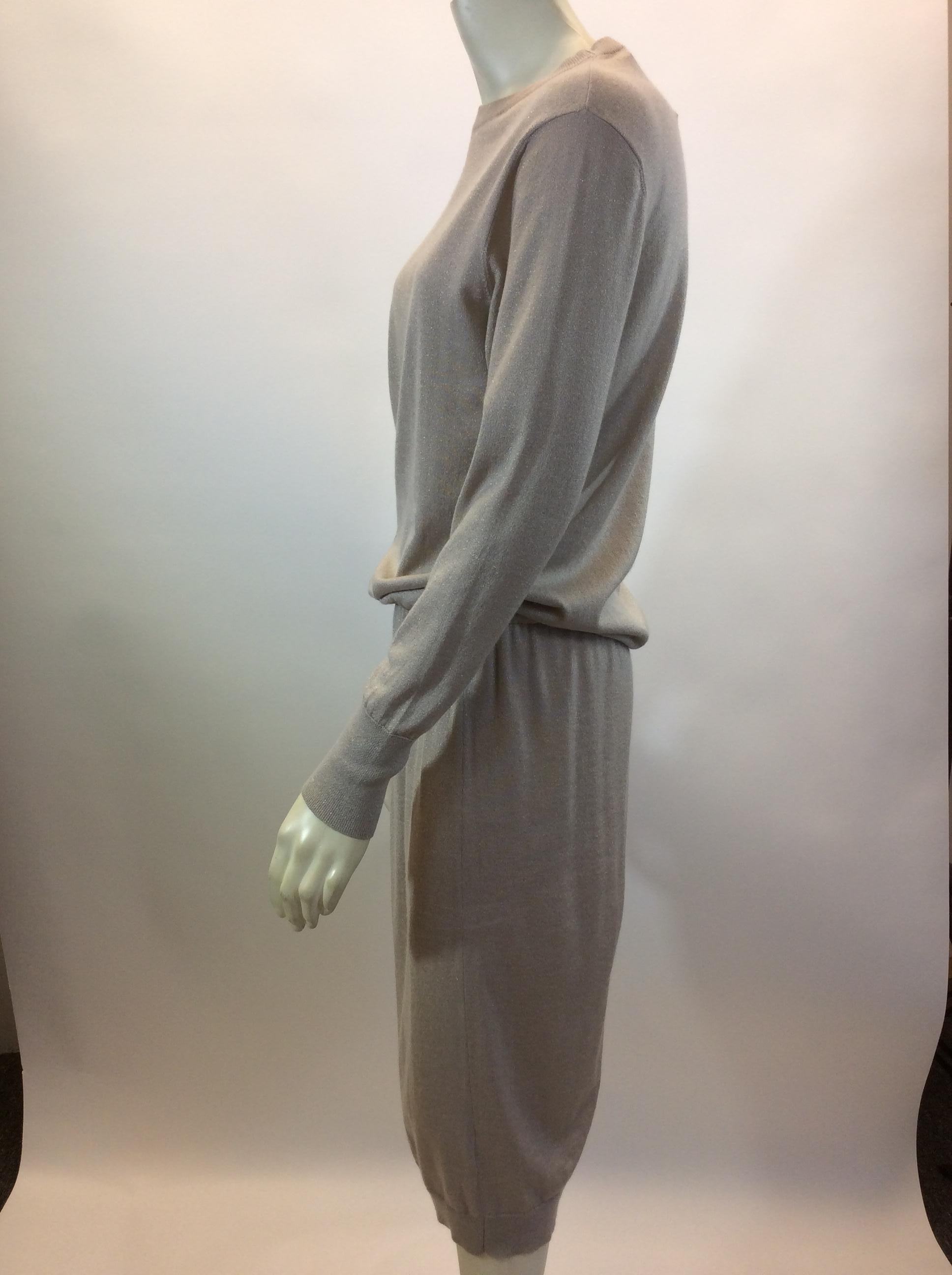 Brunello Cucinelli Tan Cashmere Dress
$299
Made in Italy
51% cashmere, 22% silk, 20% polyamide, 7% metallic polyester
Size Small
Length 46.5