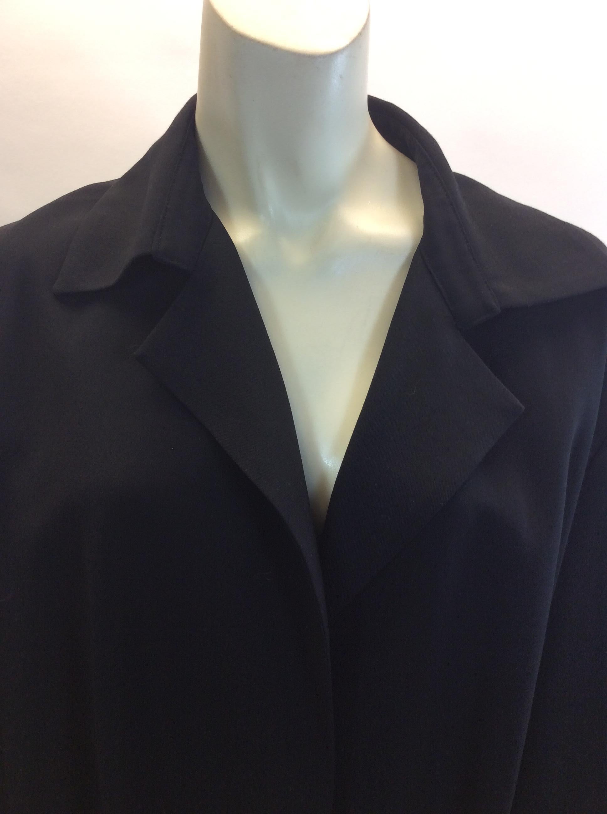 Yohji Yamamoto Black Jacket with Zipper Detail For Sale 2