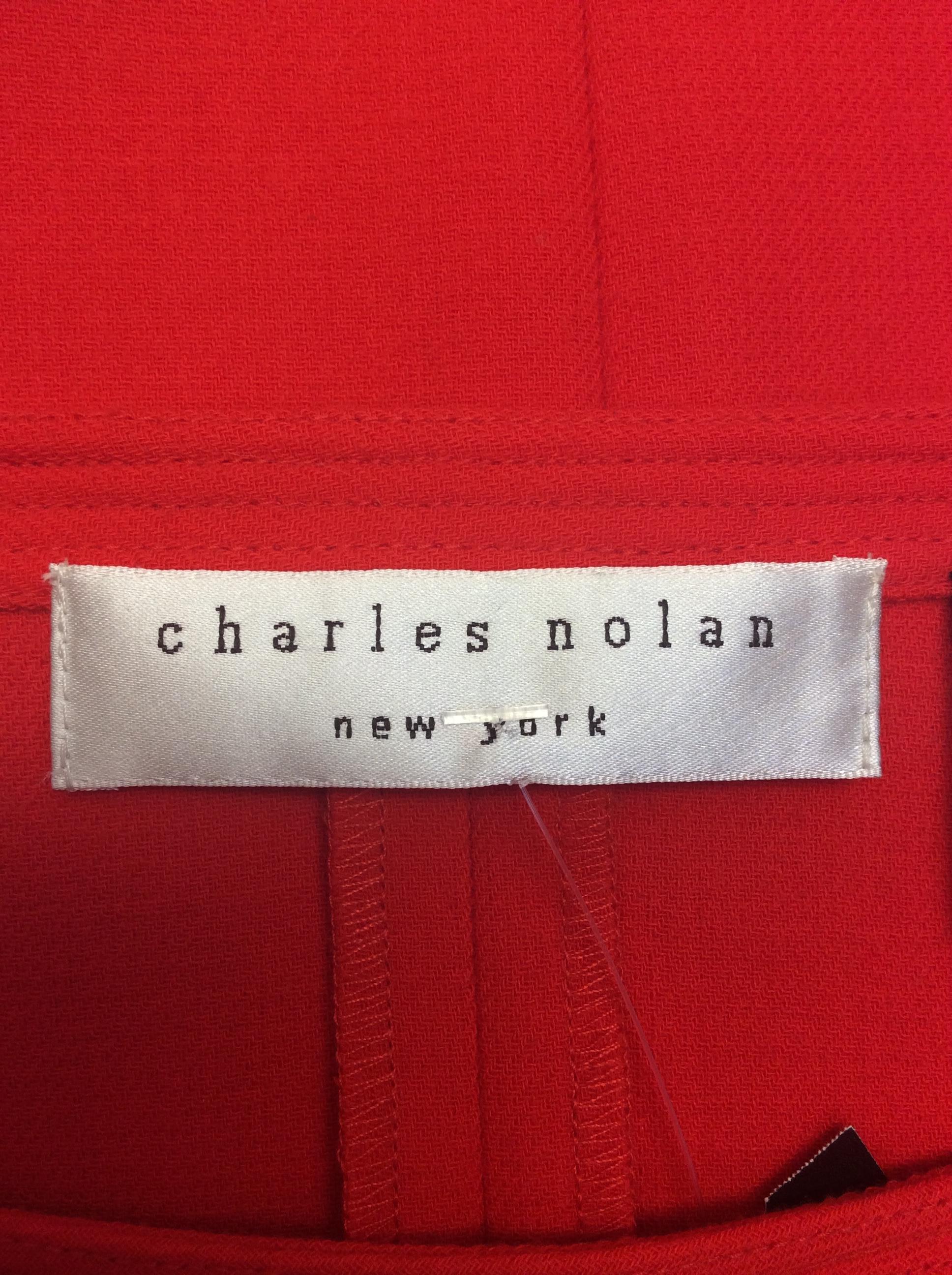 Women's Charles Nolan Red Wool Dress For Sale