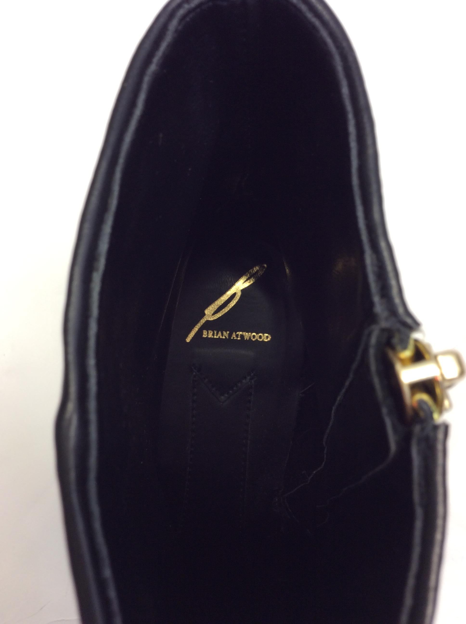 Brian Atwood Black Suede Ankle Boot For Sale 3