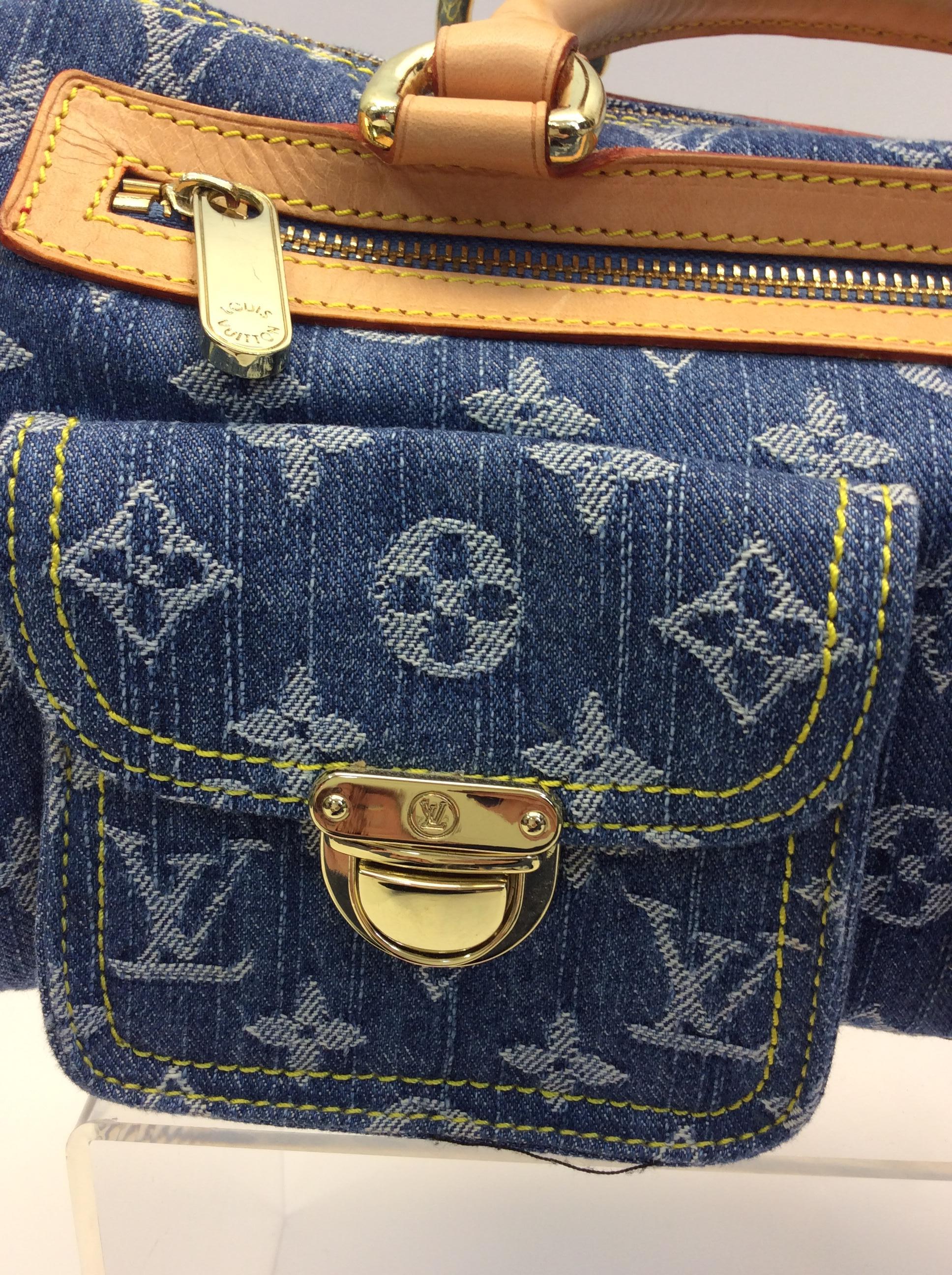 Louis Vuitton Blue Denim Monogram Speedy Bag 1