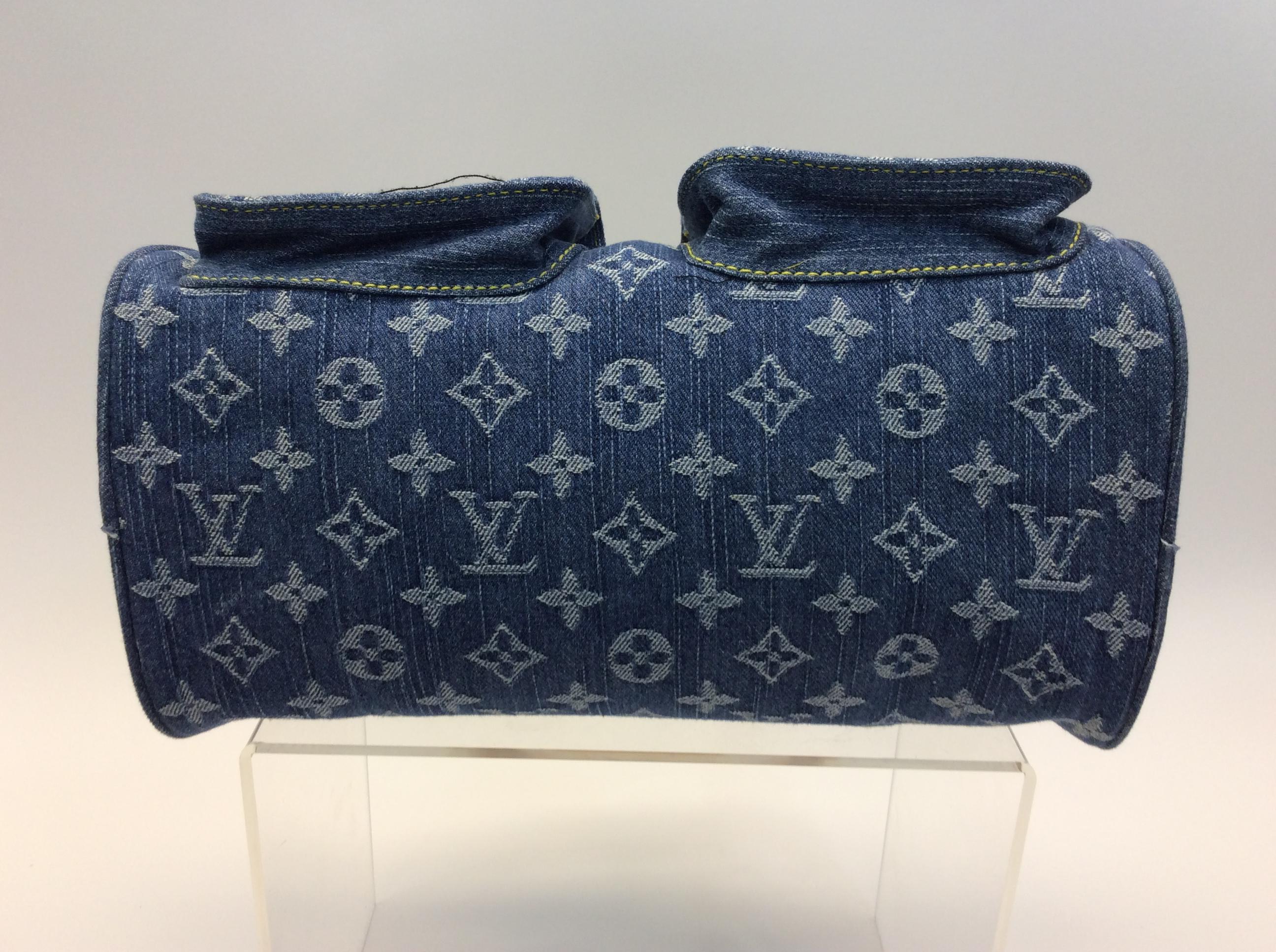 Louis Vuitton Blue Denim Monogram Speedy Bag 2