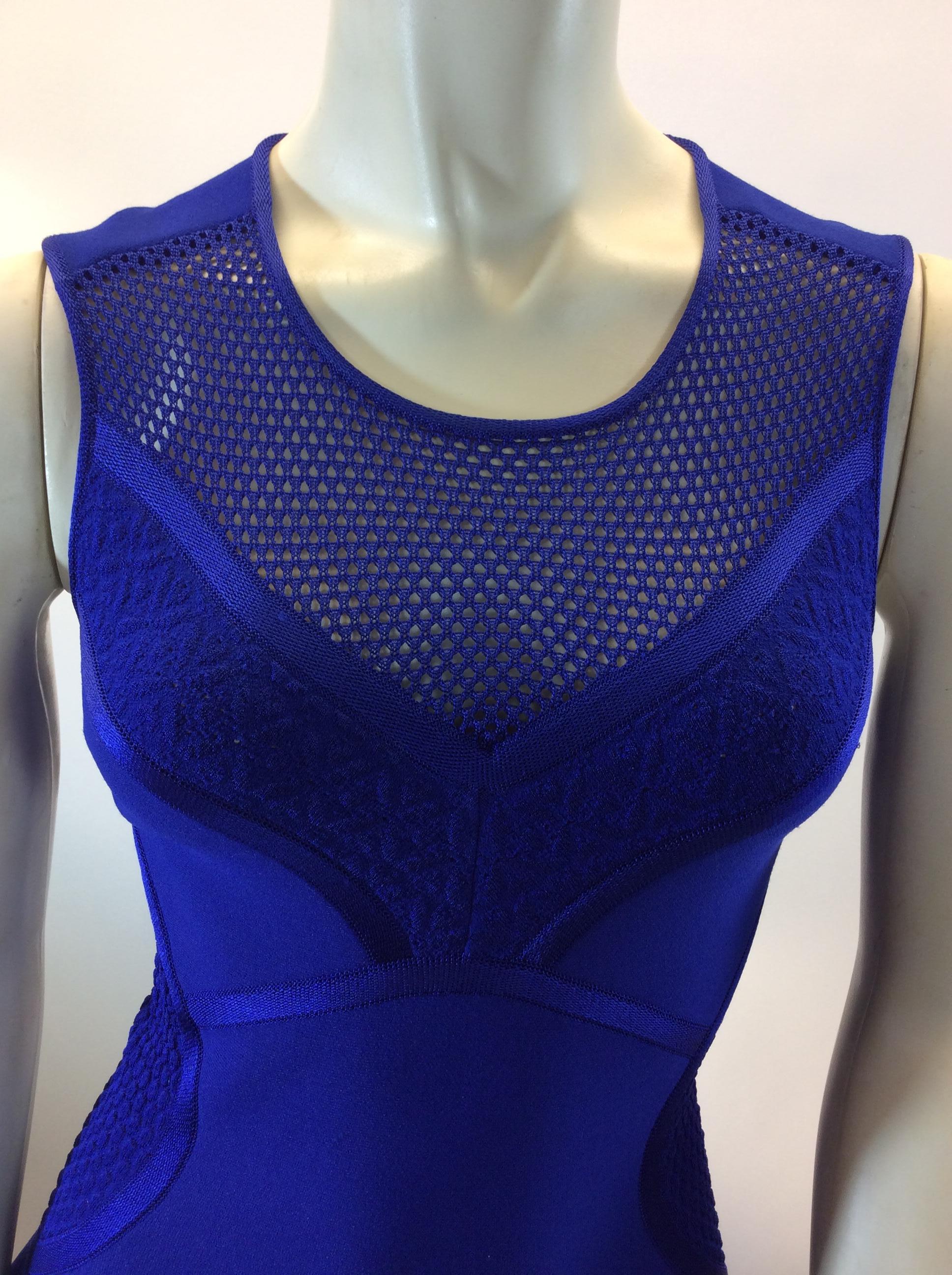 Roberto Cavalli Royal Blue Sleeveless Dress For Sale 1