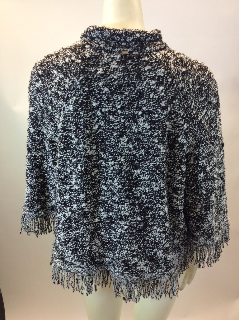 St. John Black and White Knit Sweater at 1stDibs