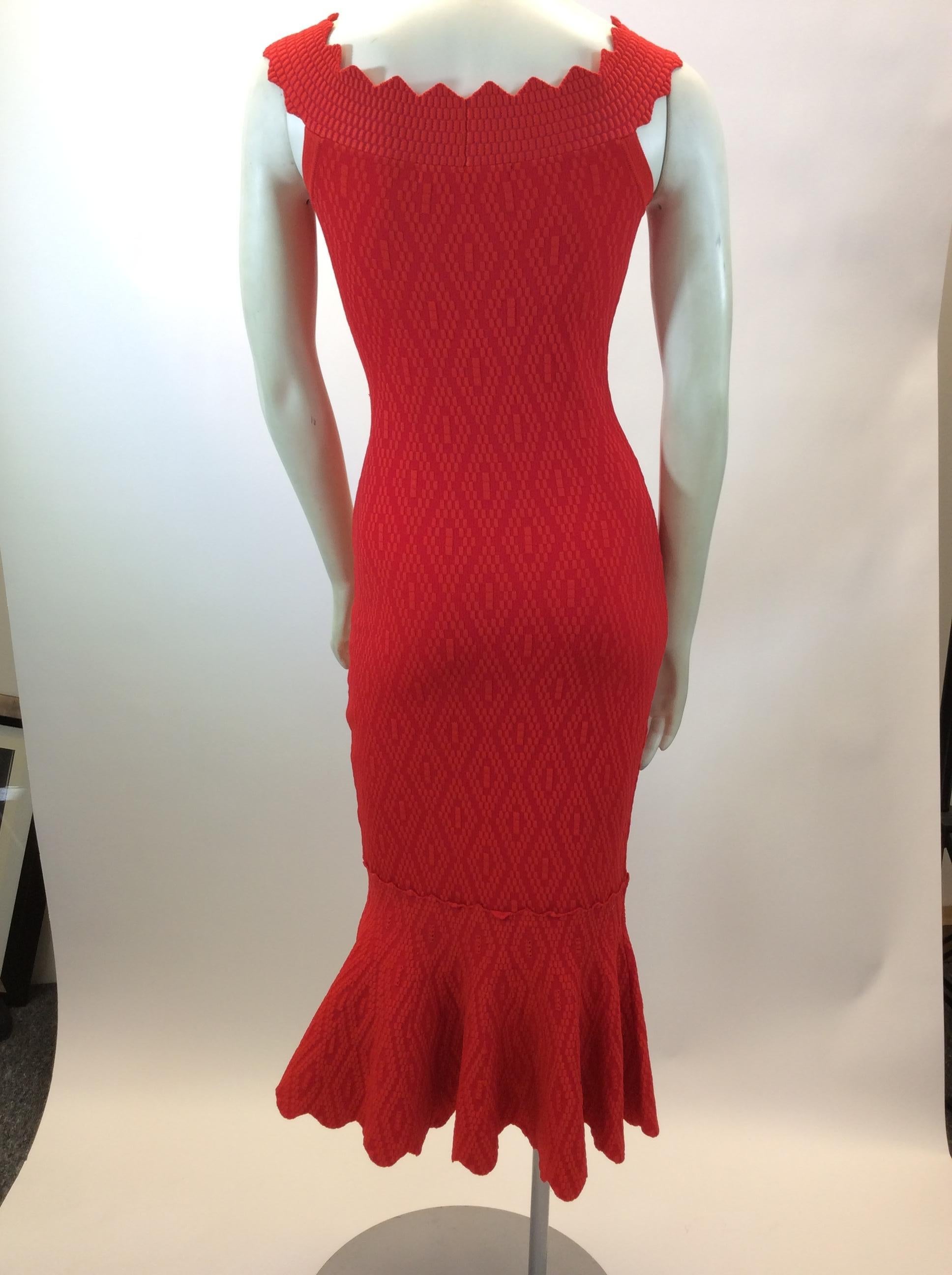 Jonathan Simkhai Red Knit Dress In Good Condition For Sale In Narberth, PA