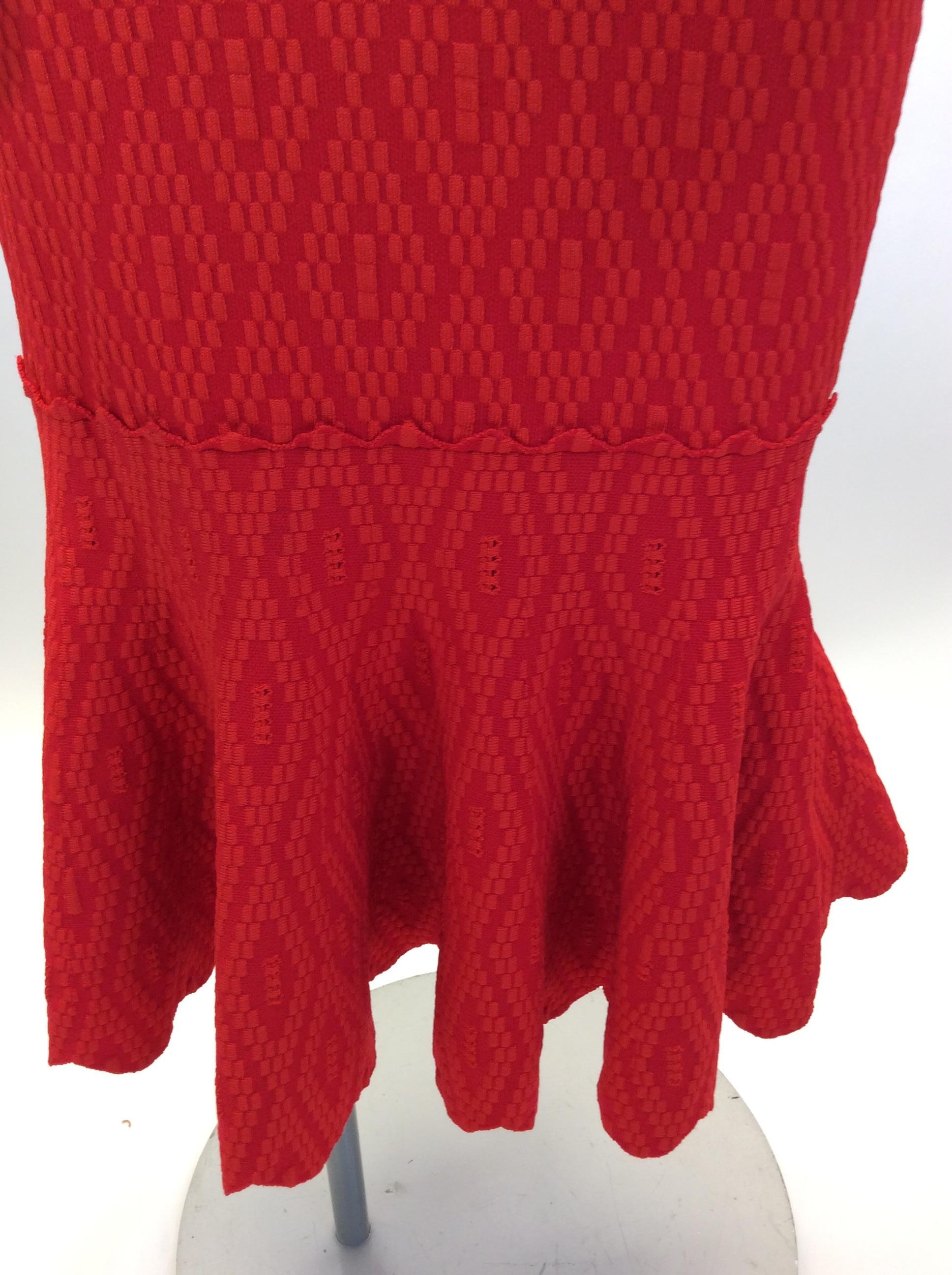 Jonathan Simkhai Red Knit Dress For Sale 3