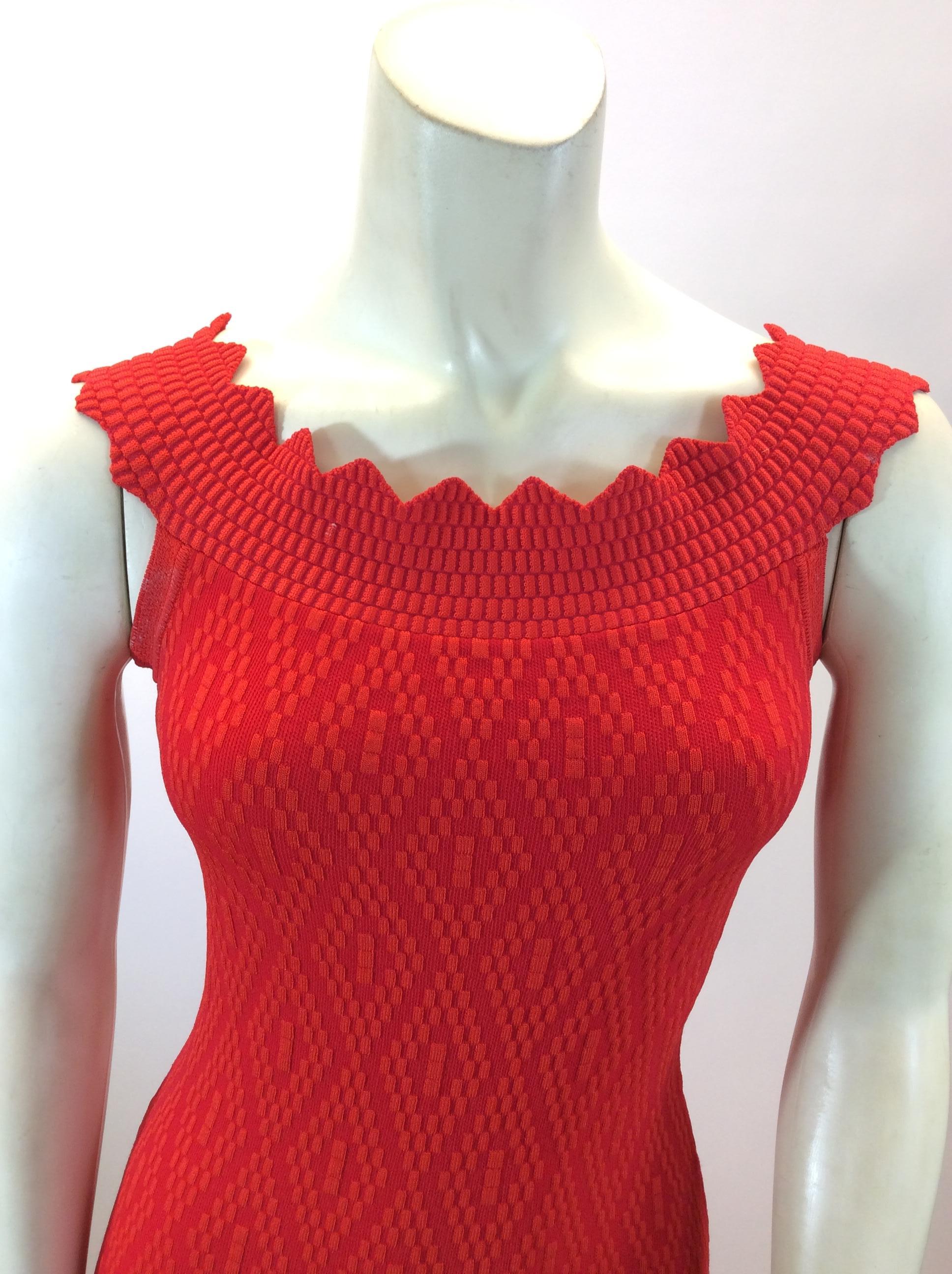 Jonathan Simkhai Red Knit Dress For Sale 1