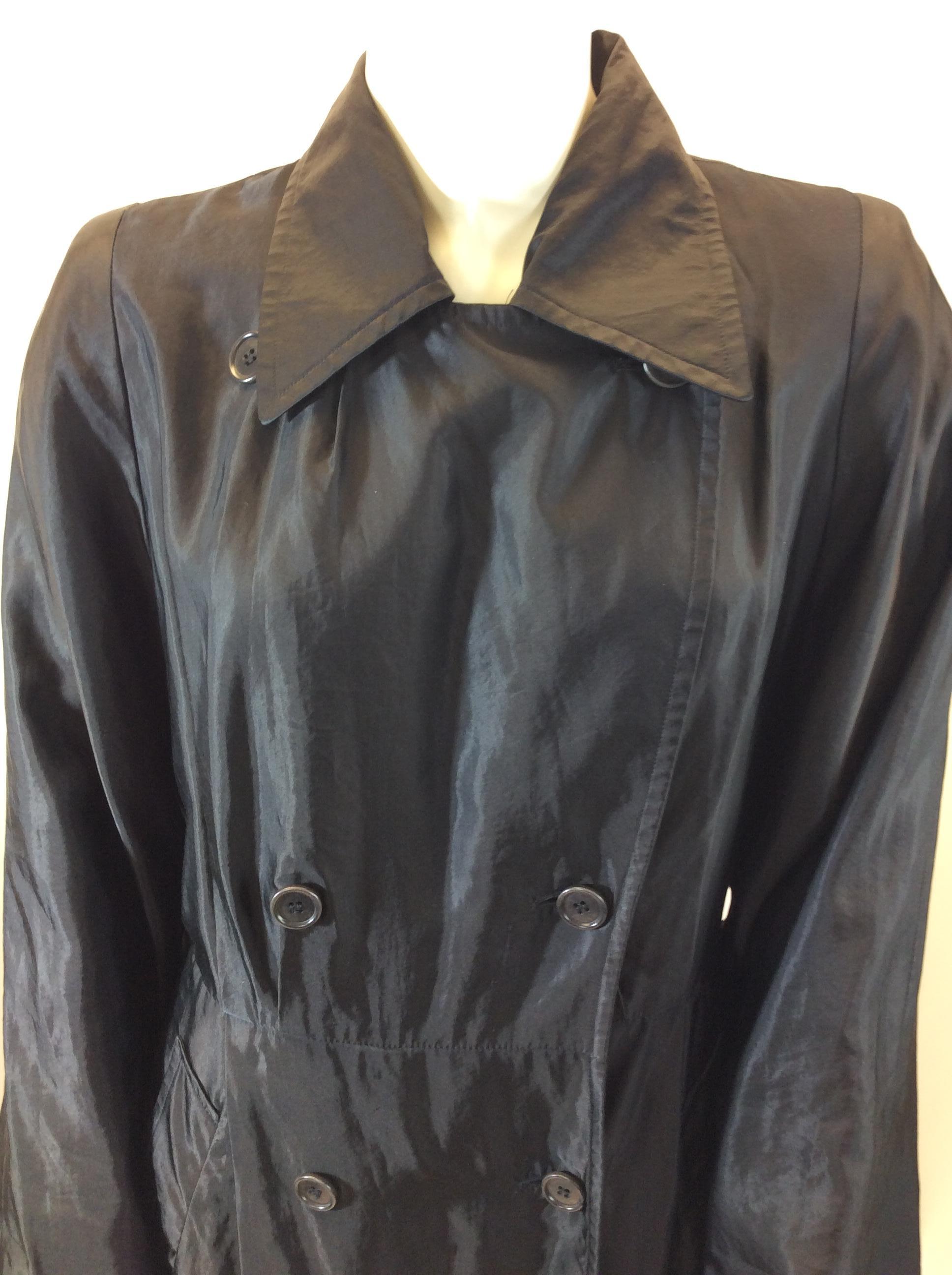 Women's Dries Van Noten Black Trench Coat For Sale