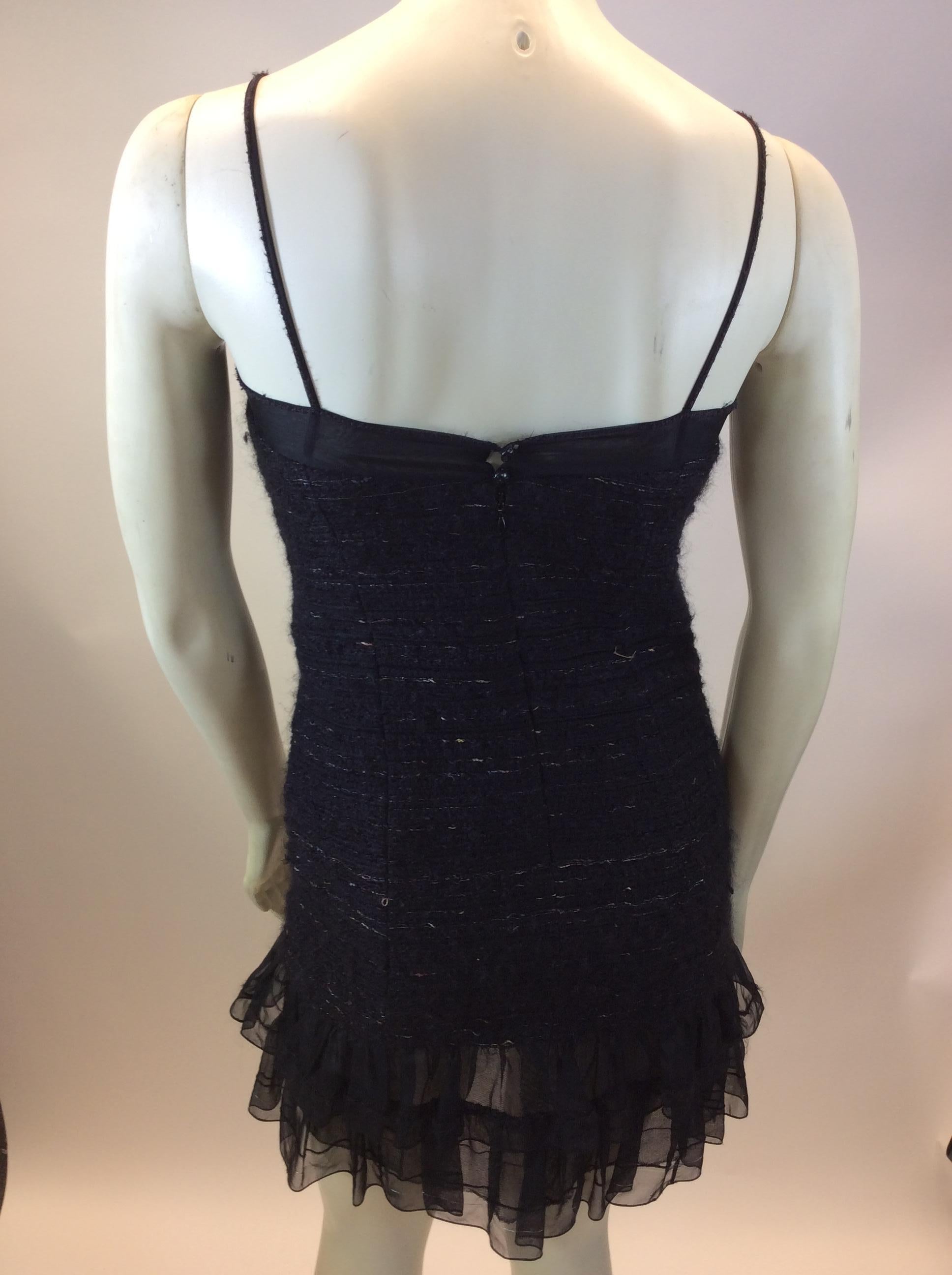 Chanel Black Wool Dress In Good Condition For Sale In Narberth, PA
