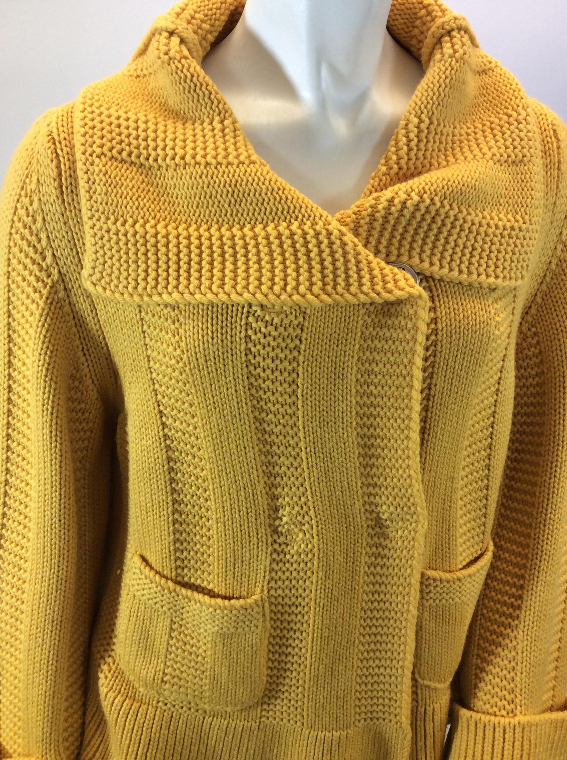 Women's Piazza Sempione Marigold Wool Sweater For Sale