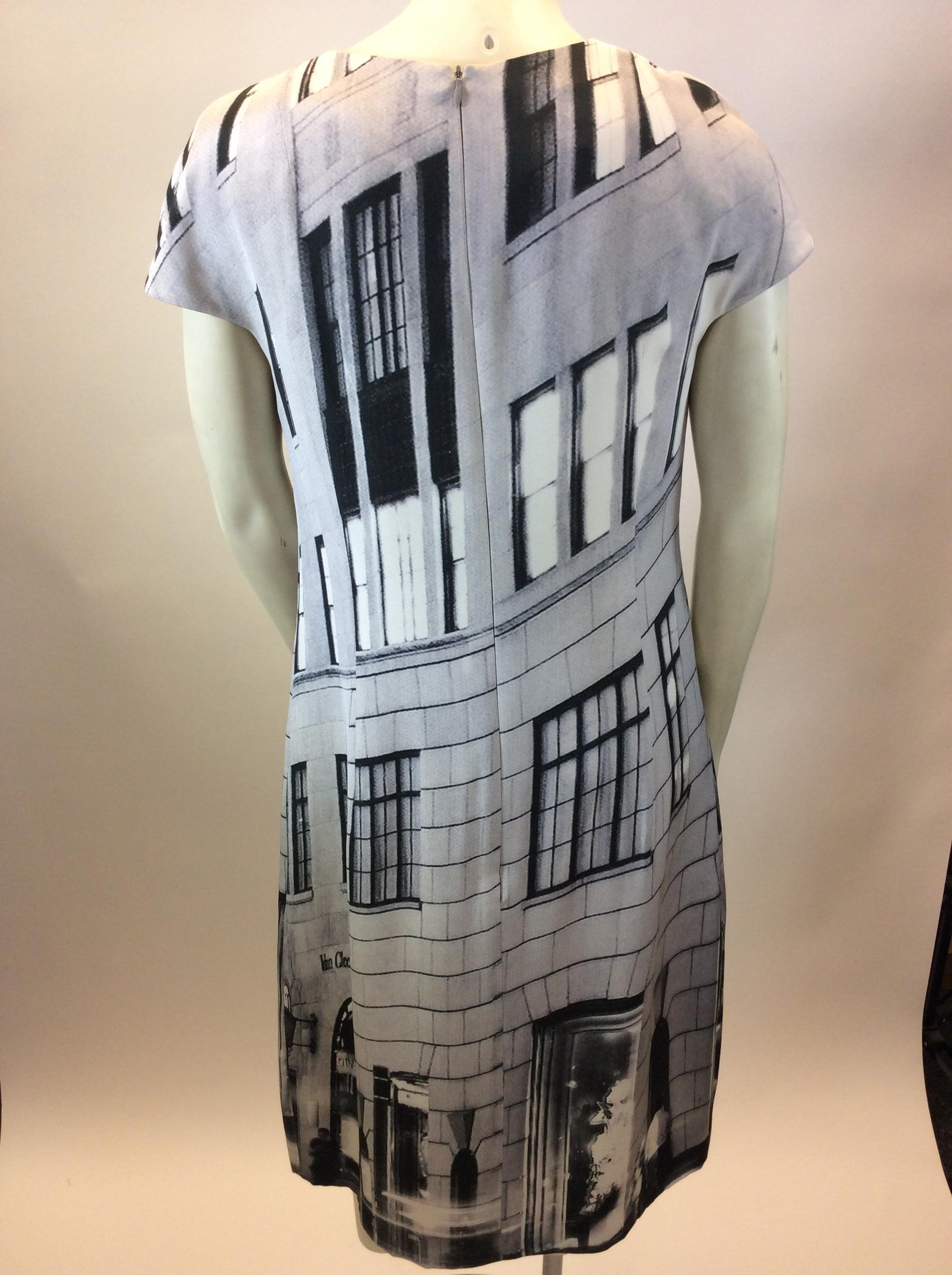 Gray Akris Limited Edition Bergdorf Goodman Silk Dress