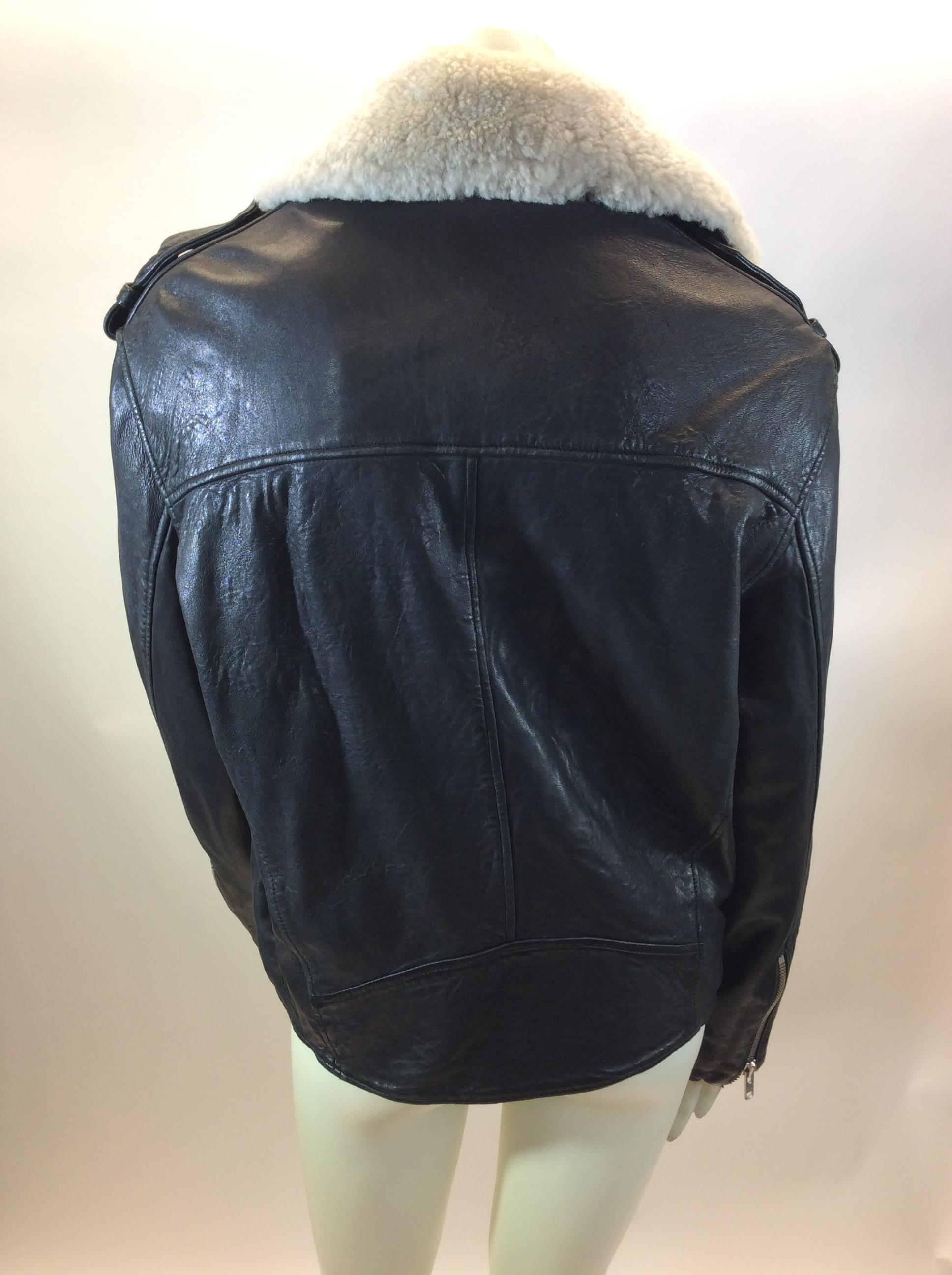 Isabel Marant Black Leather Jacket In Good Condition For Sale In Narberth, PA